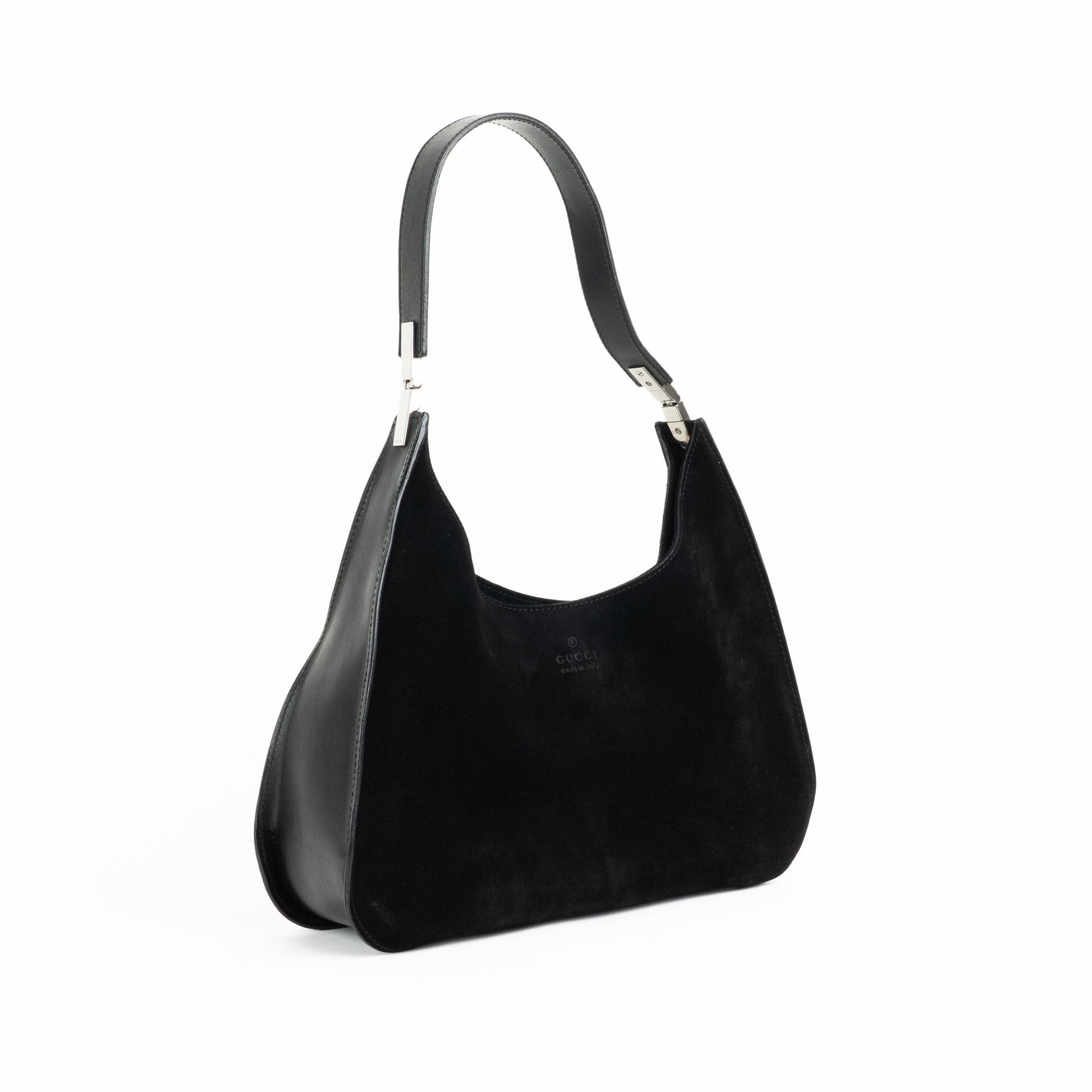 Gucci Black Suede Shoulder Bag - St. Luxe