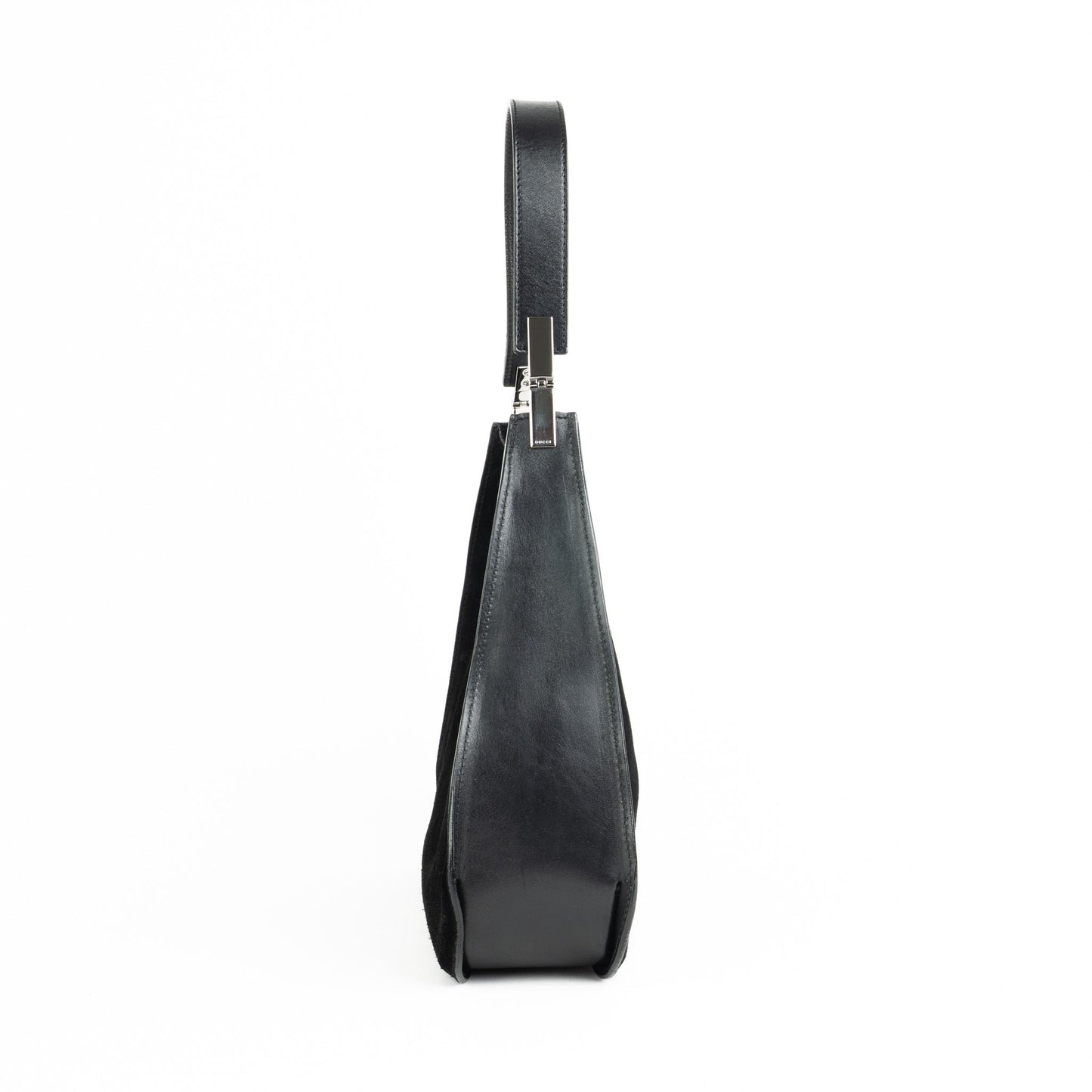 Gucci Black Suede Shoulder Bag - St. Luxe