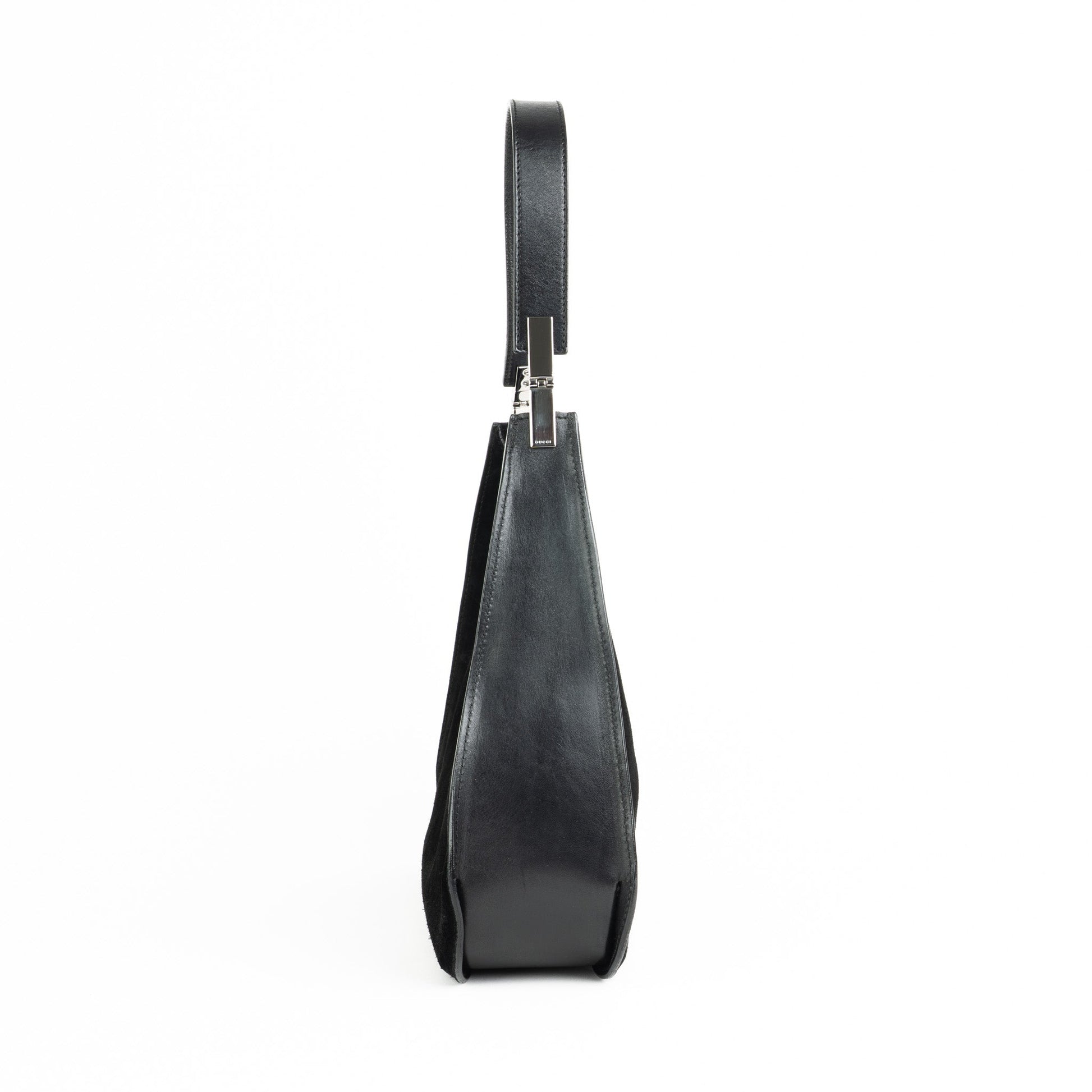 Gucci Black Suede Shoulder Bag - St. Luxe