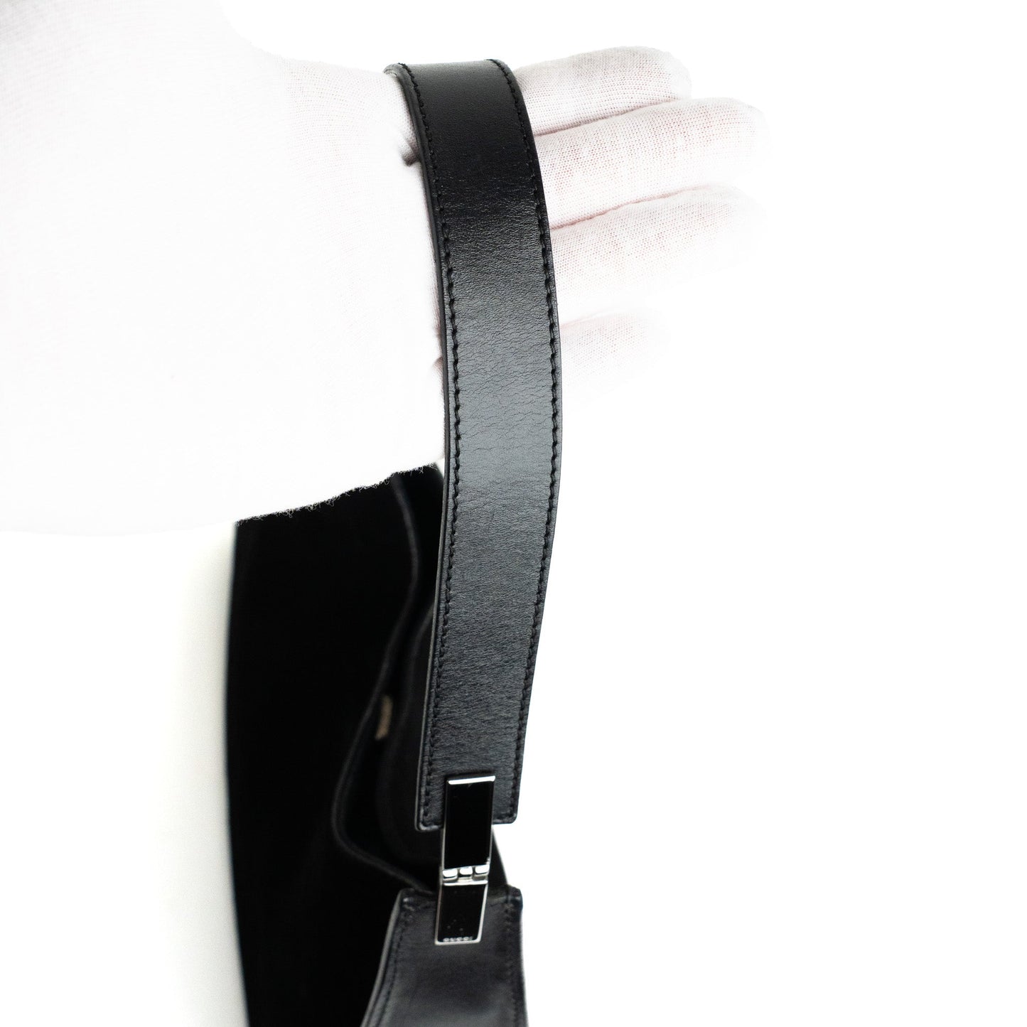 Gucci Black Suede Shoulder Bag - St. Luxe
