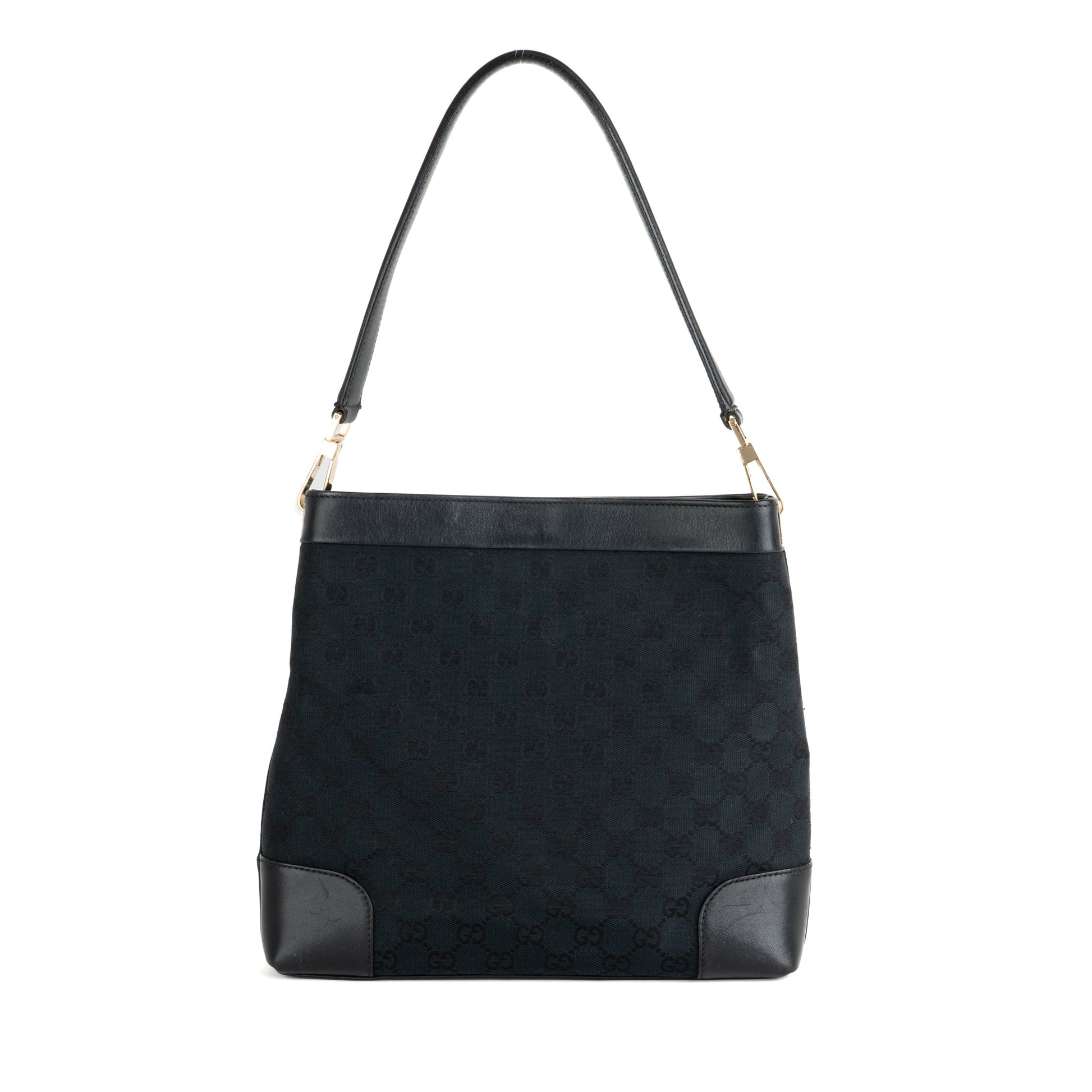 Gucci GG Canvas Black Shoulder Bag - St. Luxe