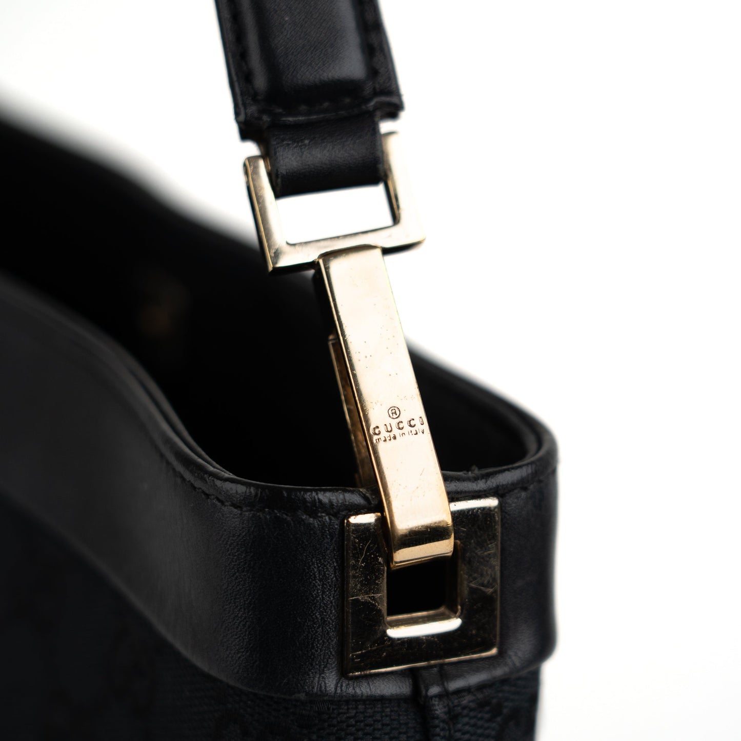 Gucci GG Canvas Black Shoulder Bag - St. Luxe