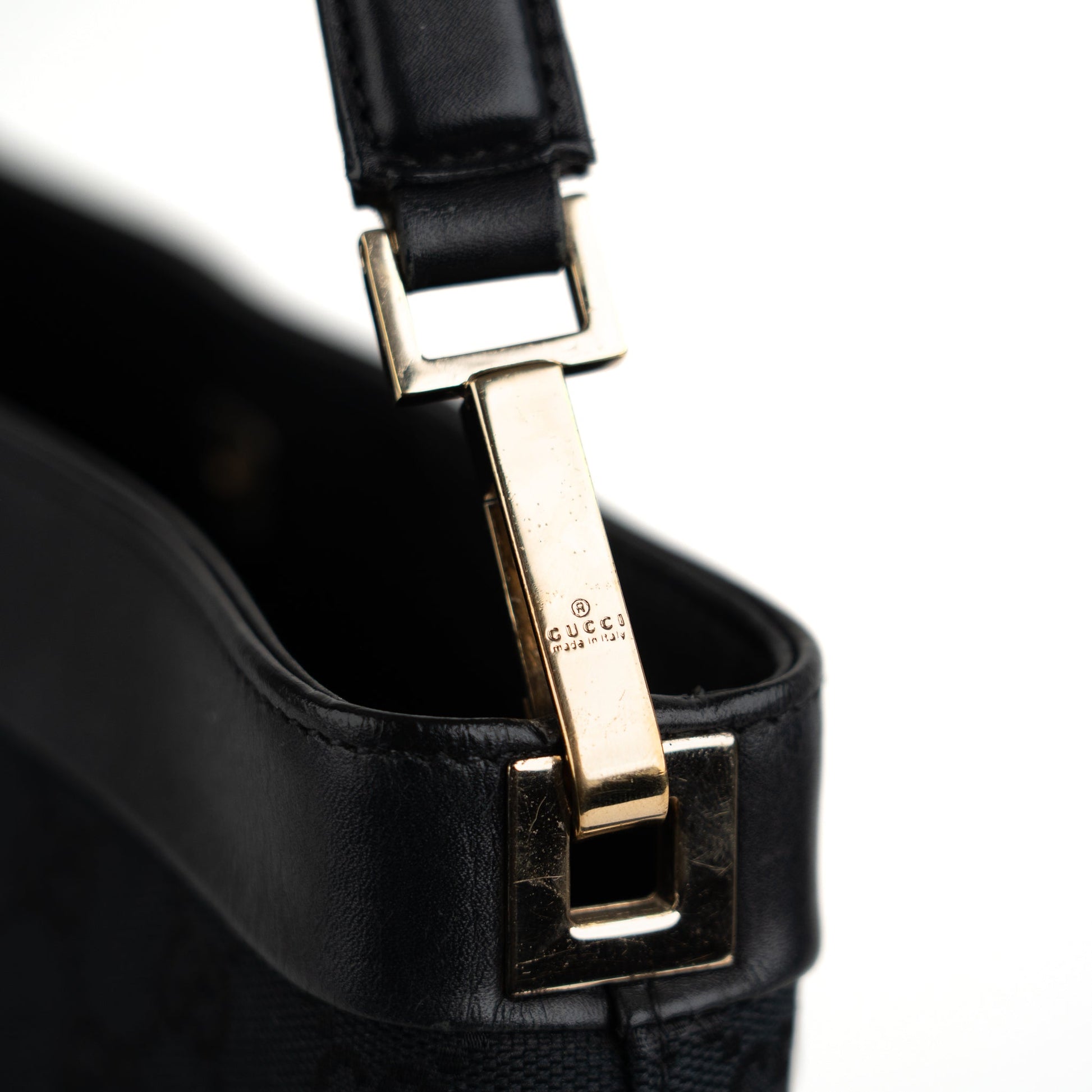 Gucci GG Canvas Black Shoulder Bag - St. Luxe