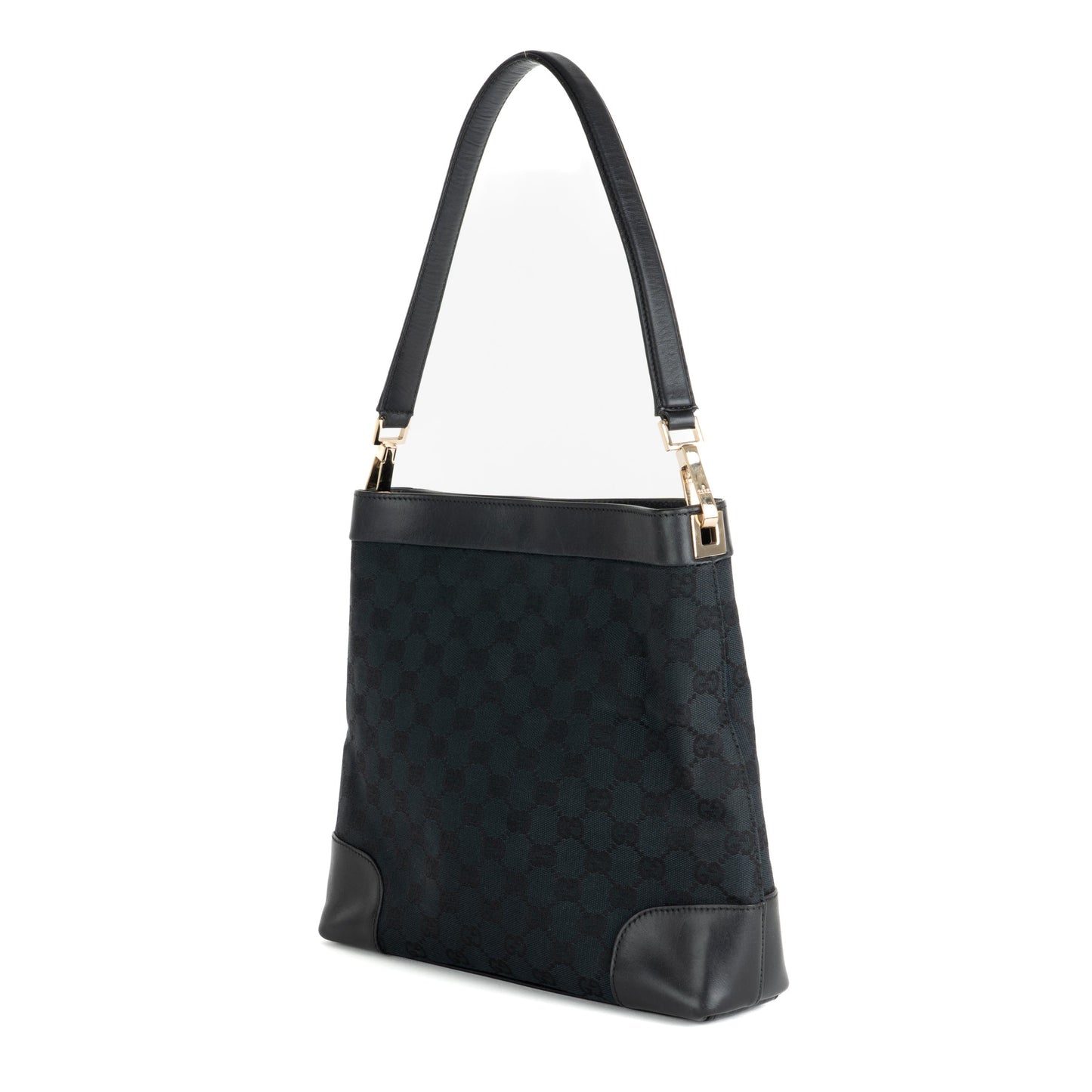 Gucci GG Canvas Black Shoulder Bag - St. Luxe