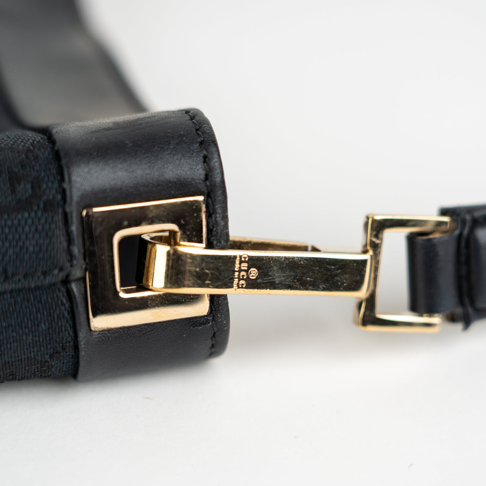 Gucci GG Canvas Black Shoulder Bag - St. Luxe