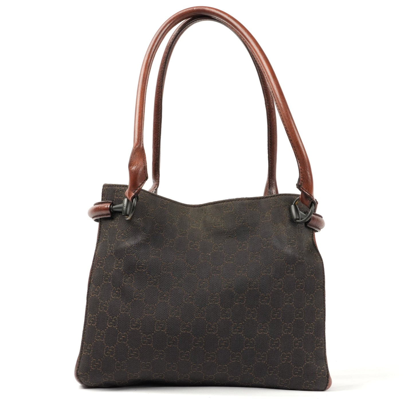 Gucci GG Canvas Horsebit Shoulder Bag - Brown - St. Luxe