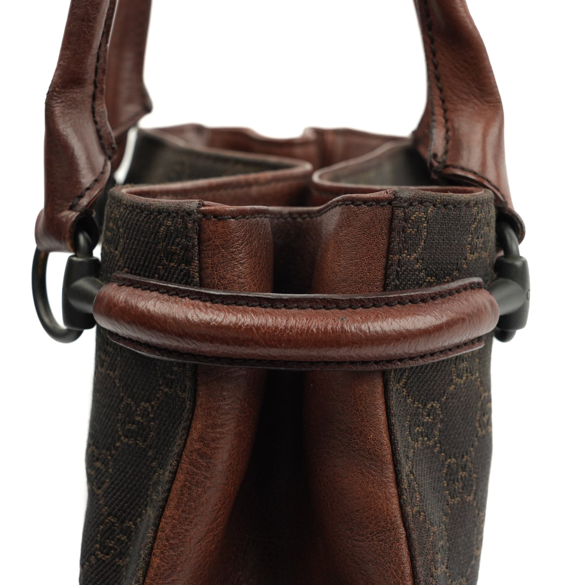 Gucci GG Canvas Horsebit Shoulder Bag - Brown - St. Luxe