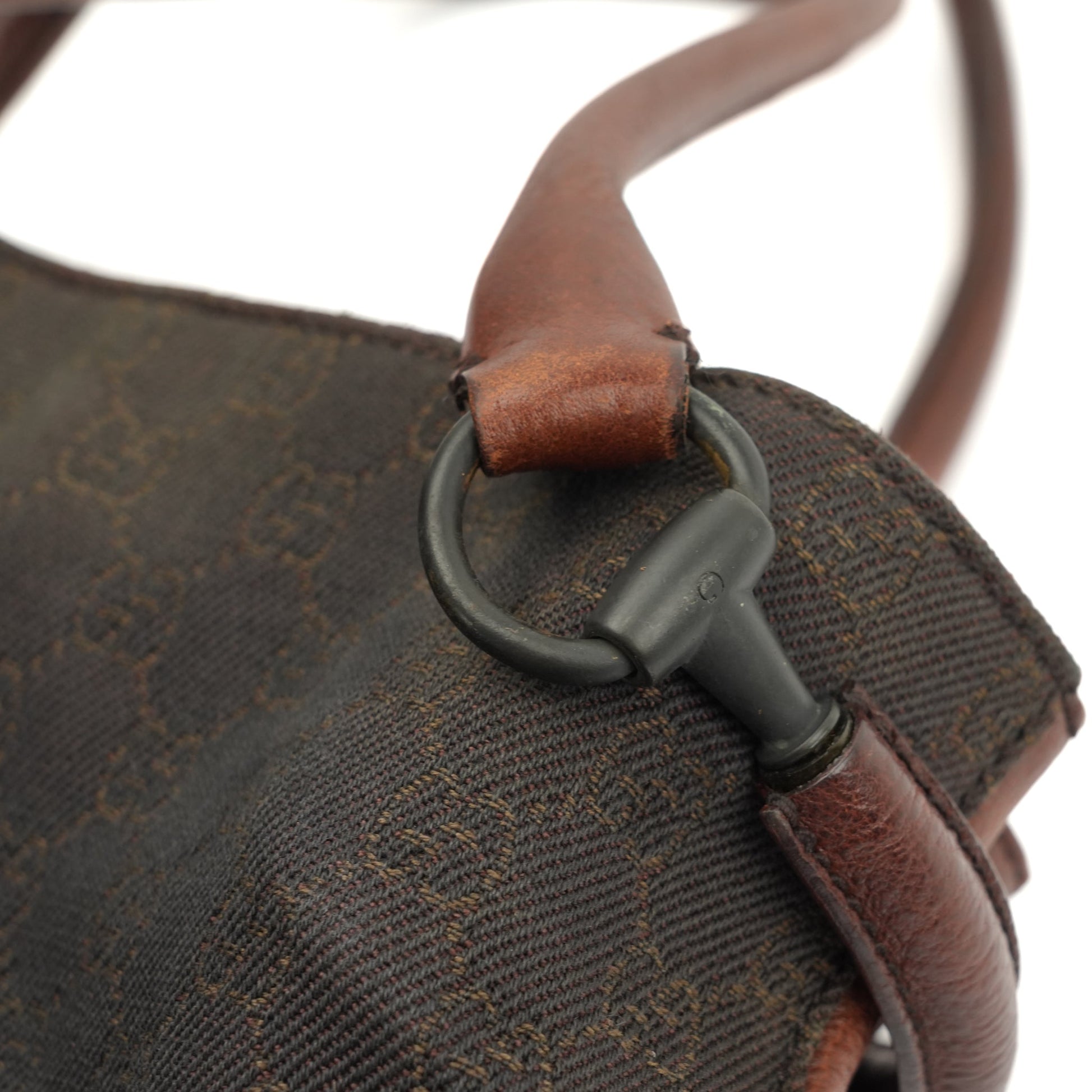 Gucci GG Canvas Horsebit Shoulder Bag - Brown - St. Luxe