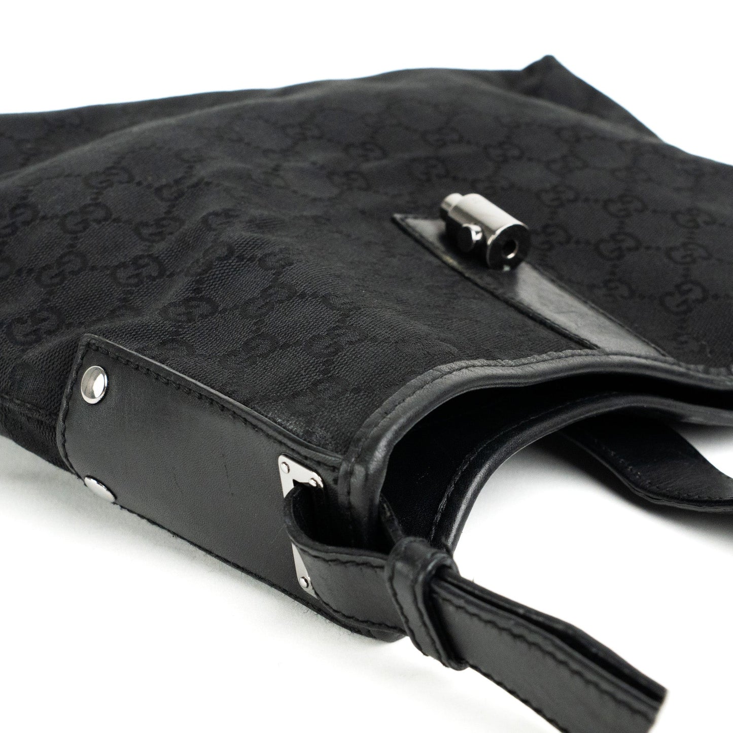 Gucci GG Canvas Pistol Lock Shoulder Bag - St. Luxe