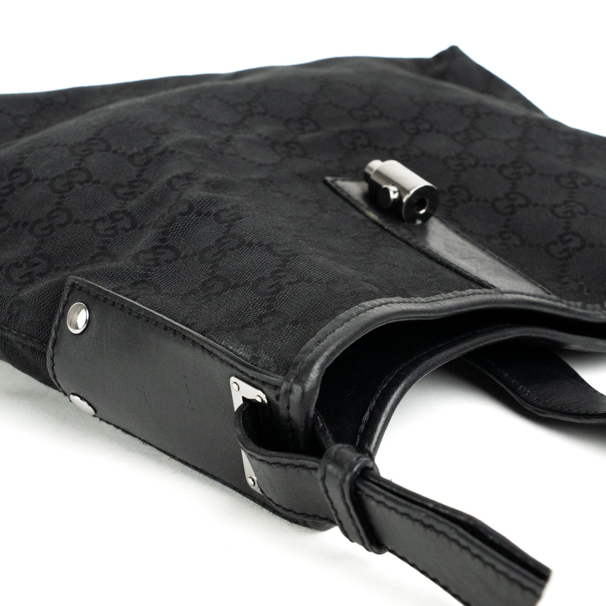 Gucci GG Canvas Pistol Lock Shoulder Bag - St. Luxe