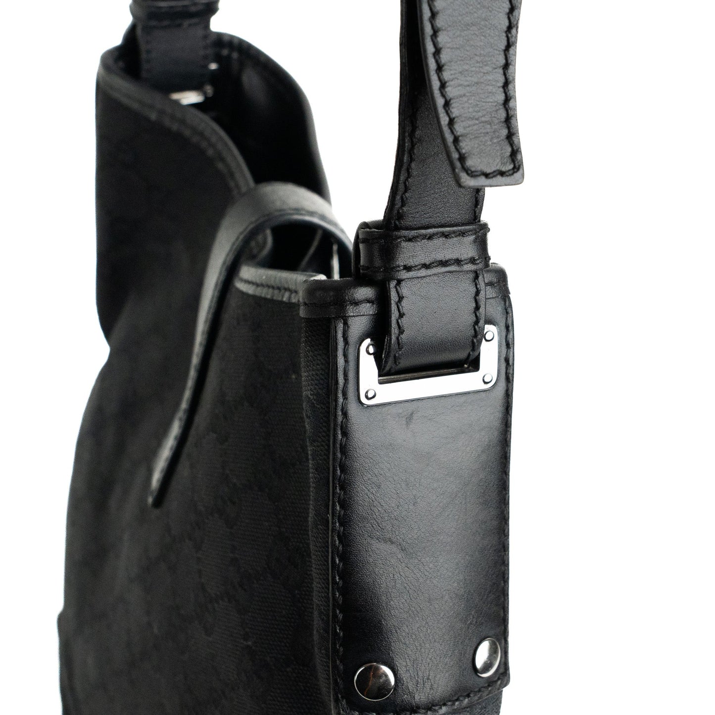 Gucci GG Canvas Pistol Lock Shoulder Bag - St. Luxe