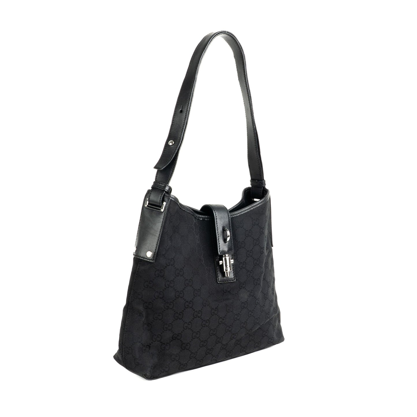 Gucci GG Canvas Pistol Lock Shoulder Bag - St. Luxe