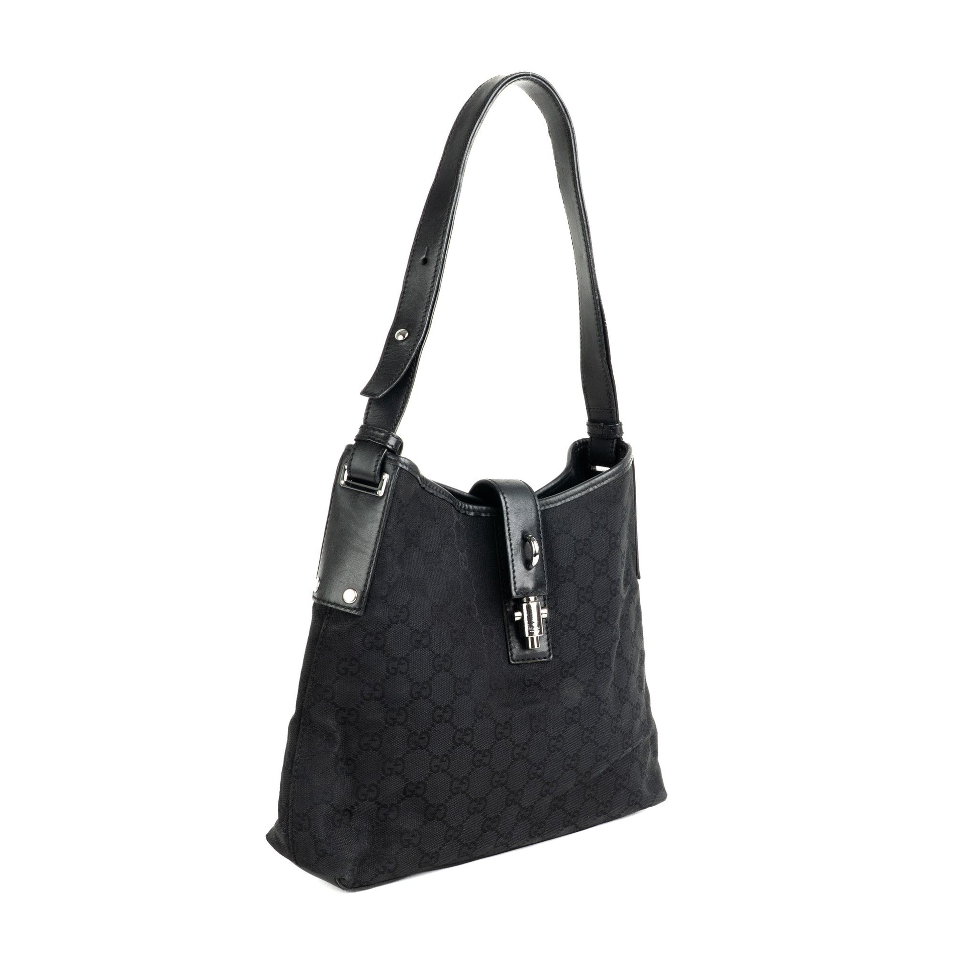 Gucci GG Canvas Pistol Lock Shoulder Bag - St. Luxe