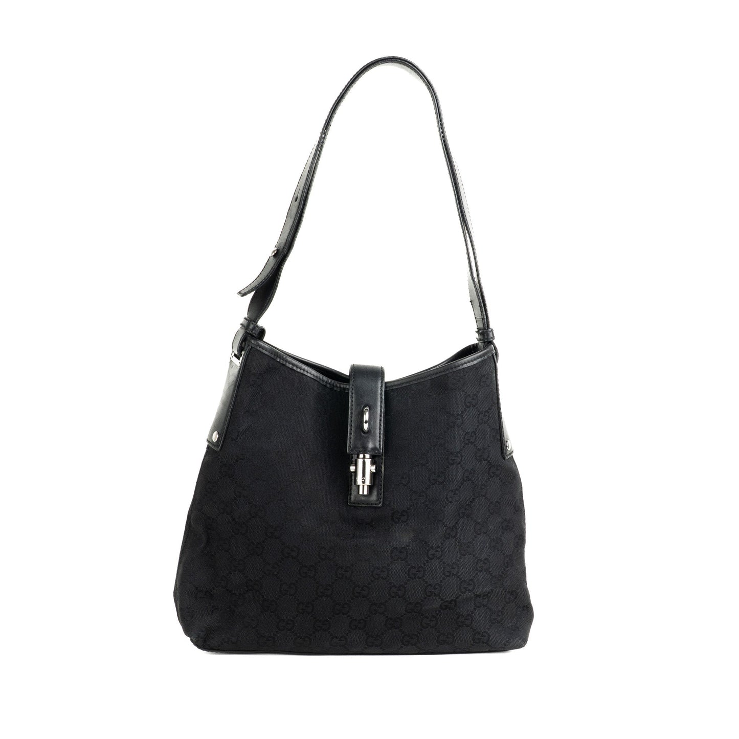 Gucci GG Canvas Pistol Lock Shoulder Bag - St. Luxe