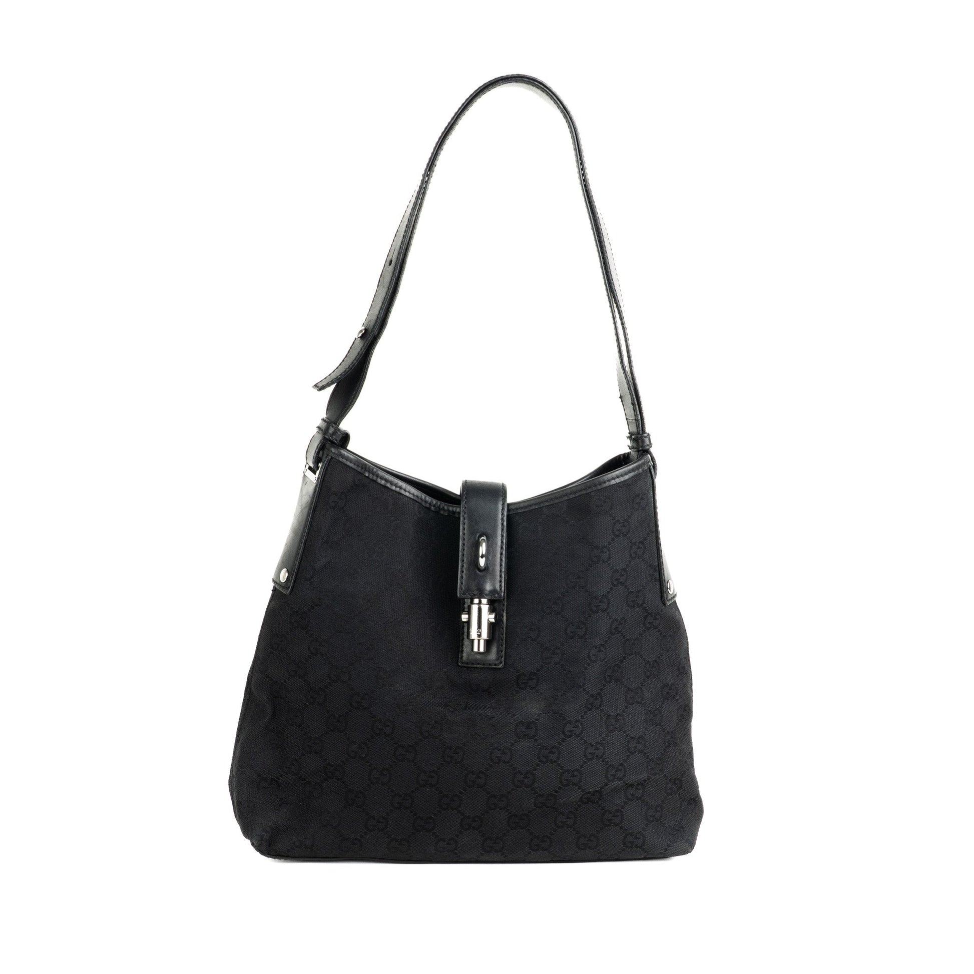 Gucci GG Canvas Pistol Lock Shoulder Bag - St. Luxe