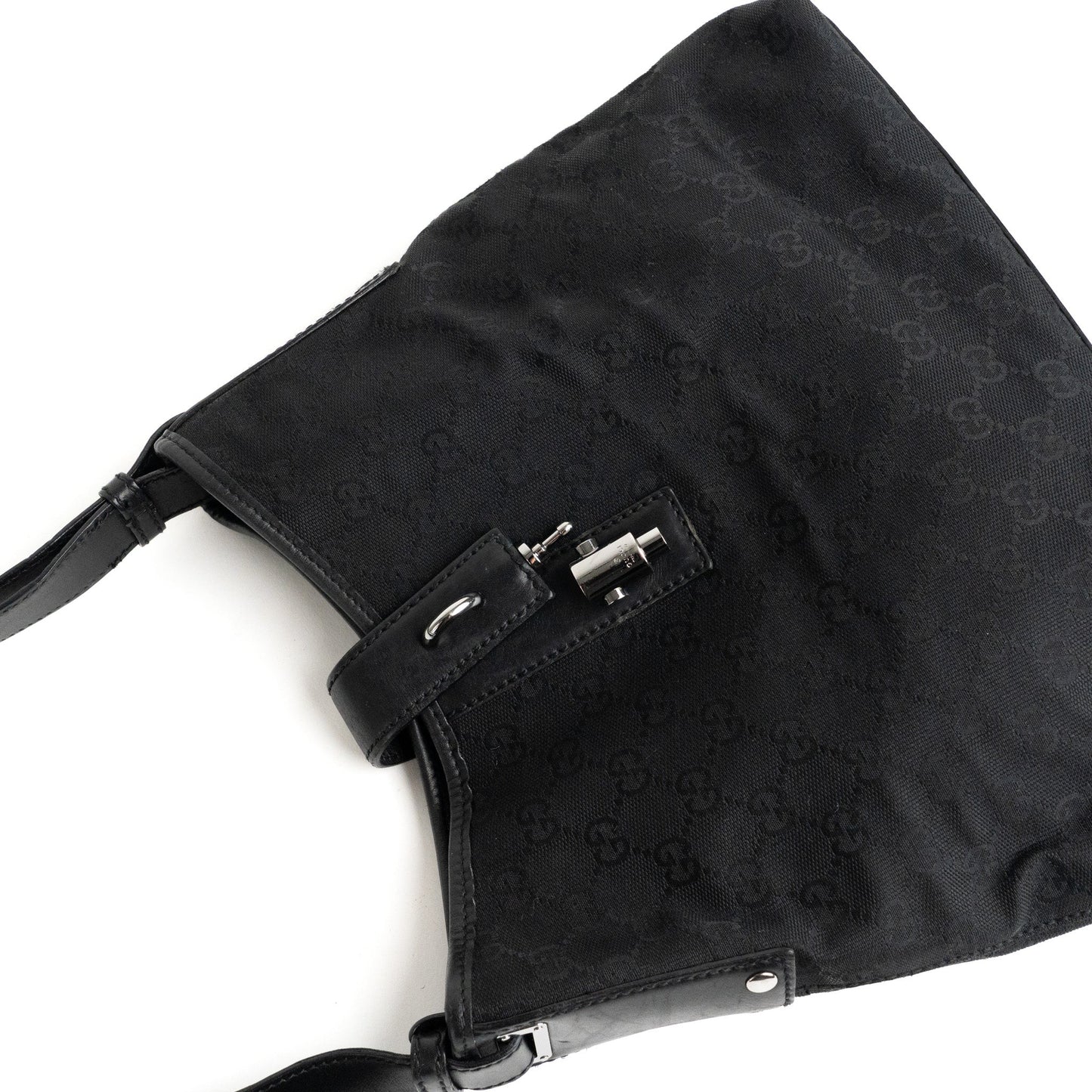 Gucci GG Canvas Pistol Lock Shoulder Bag - St. Luxe