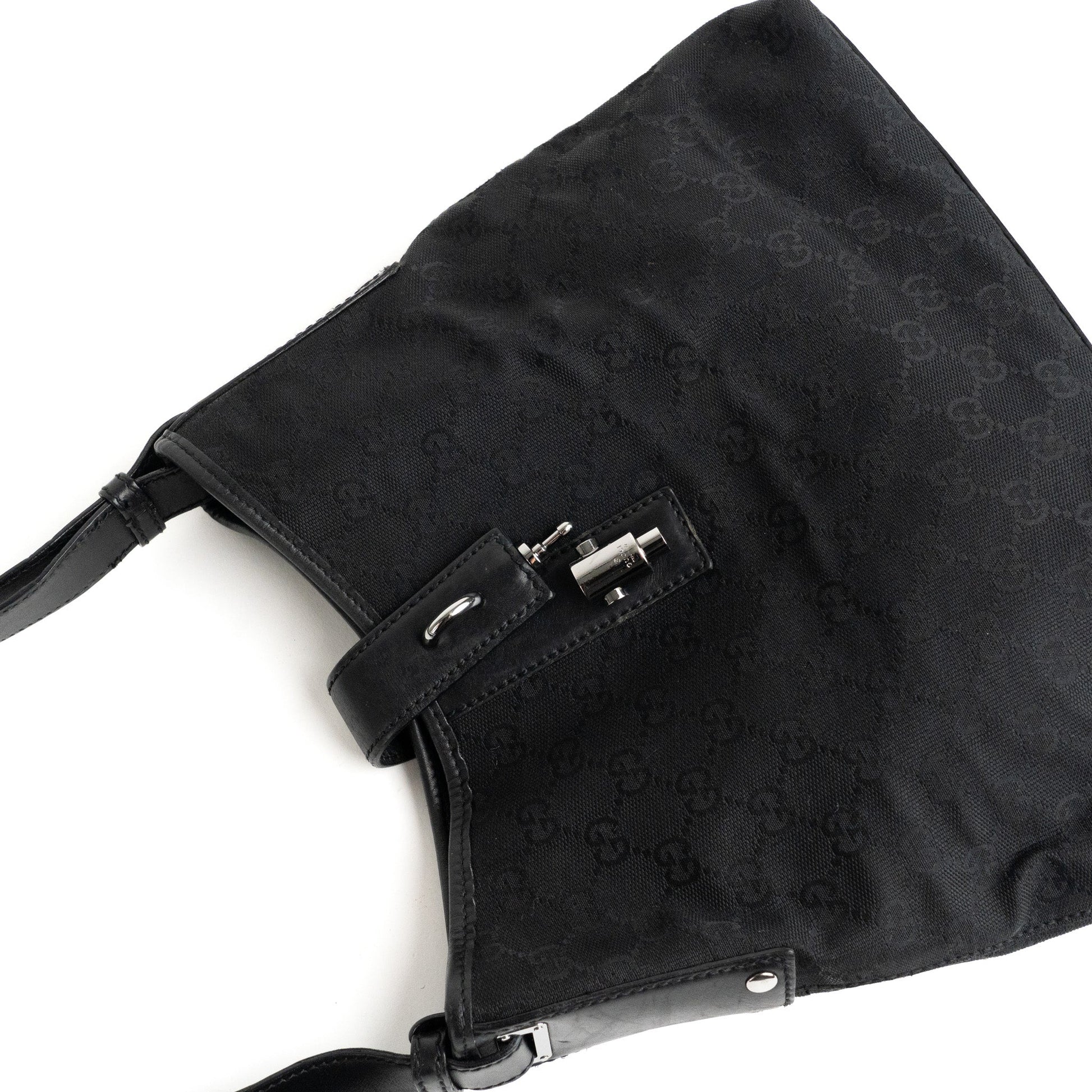 Gucci GG Canvas Pistol Lock Shoulder Bag - St. Luxe