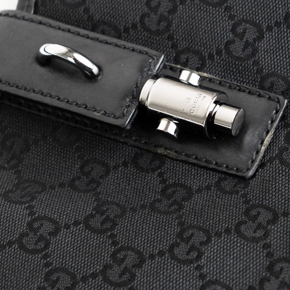 Gucci GG Canvas Pistol Lock Shoulder Bag - St. Luxe