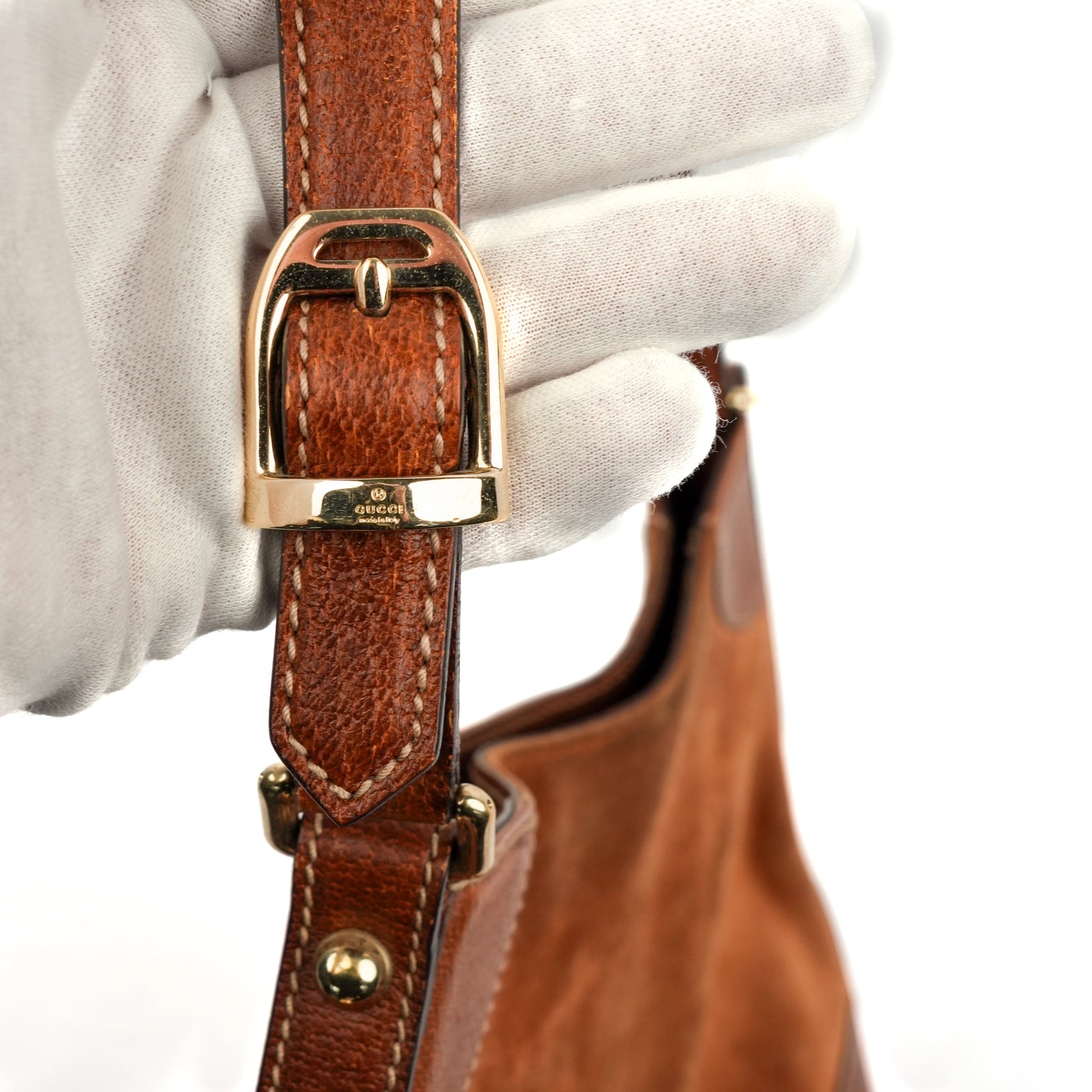 Gucci Horsebit Hasler Hobo - Brown Leather Shoulder Bag - St. Luxe