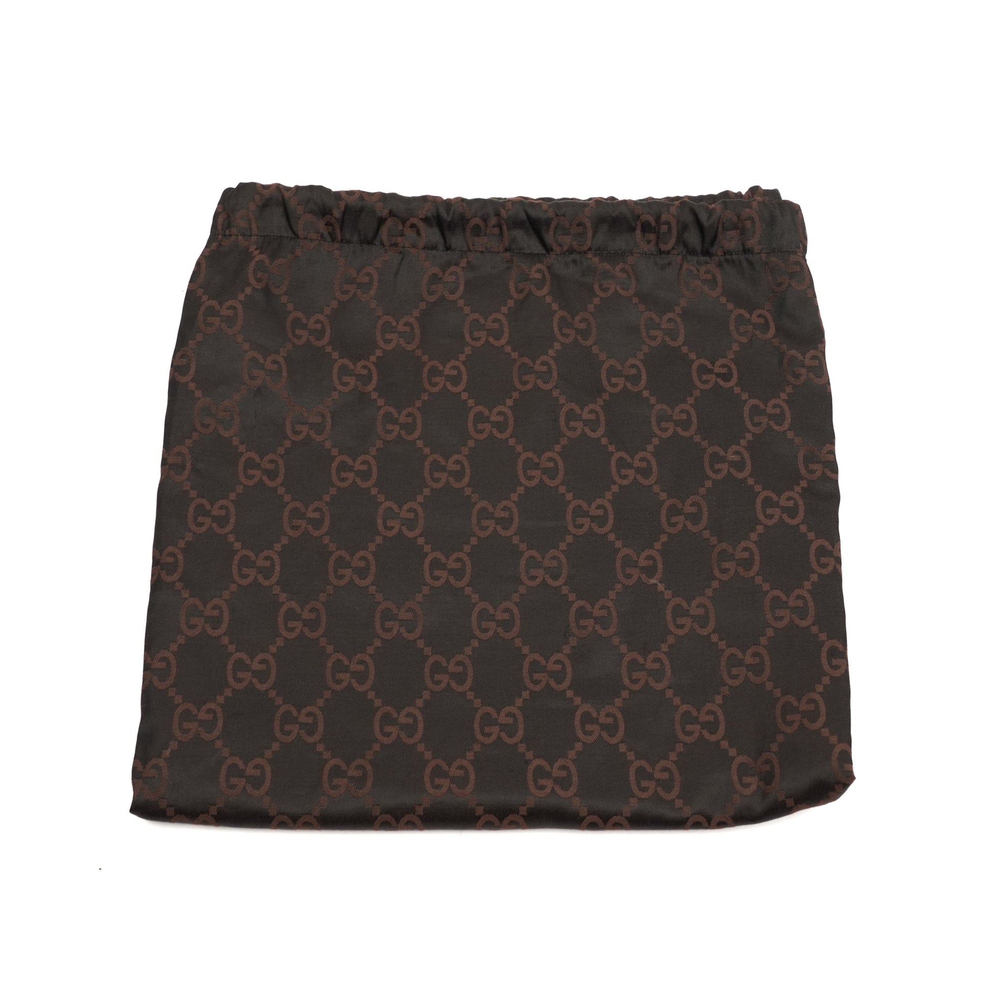 Gucci Horsebit Shoulder Bag - Black GG Monogram with Leather Trim - St. Luxe