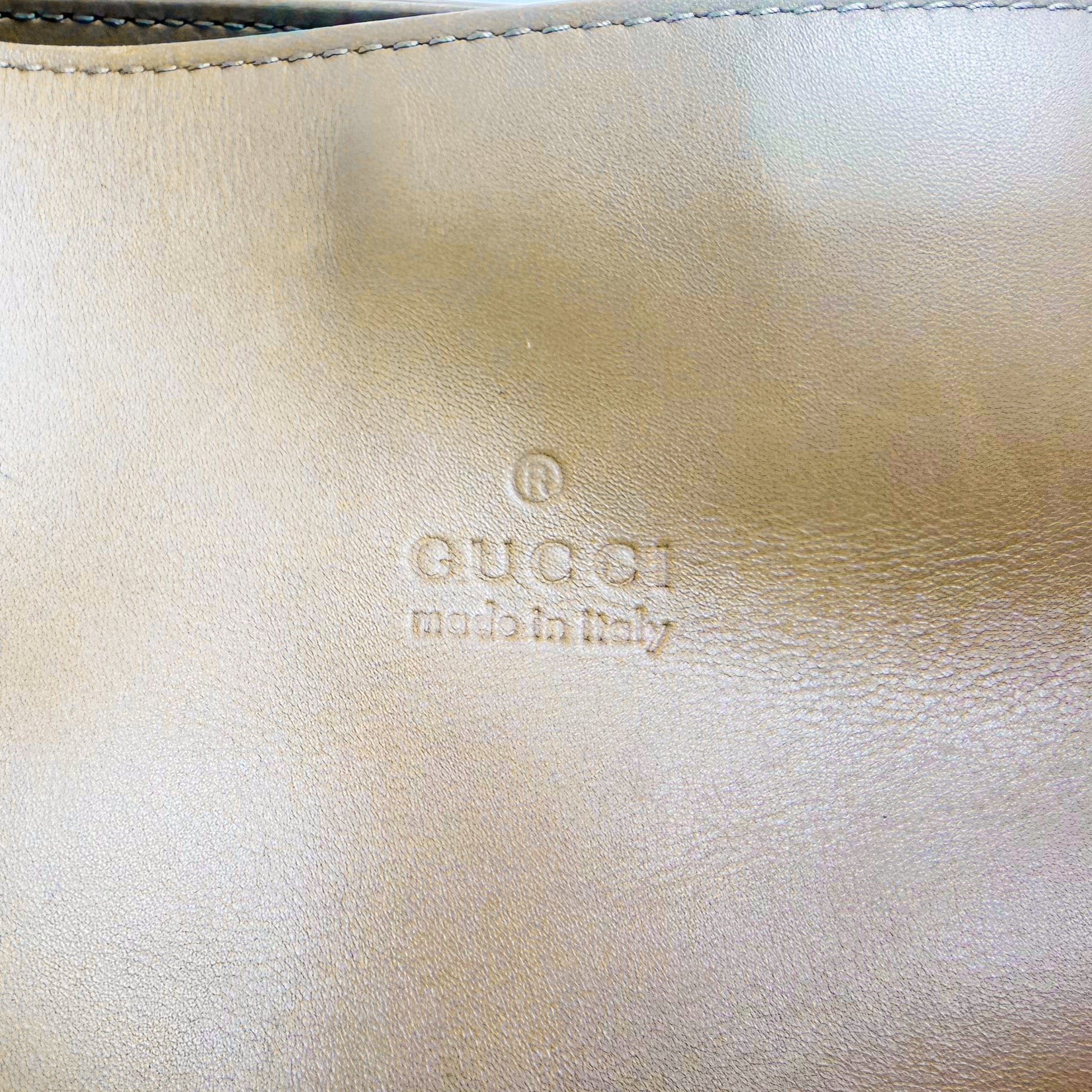 Gucci Jackie Beige Leather Shoulder Bag - St. Luxe