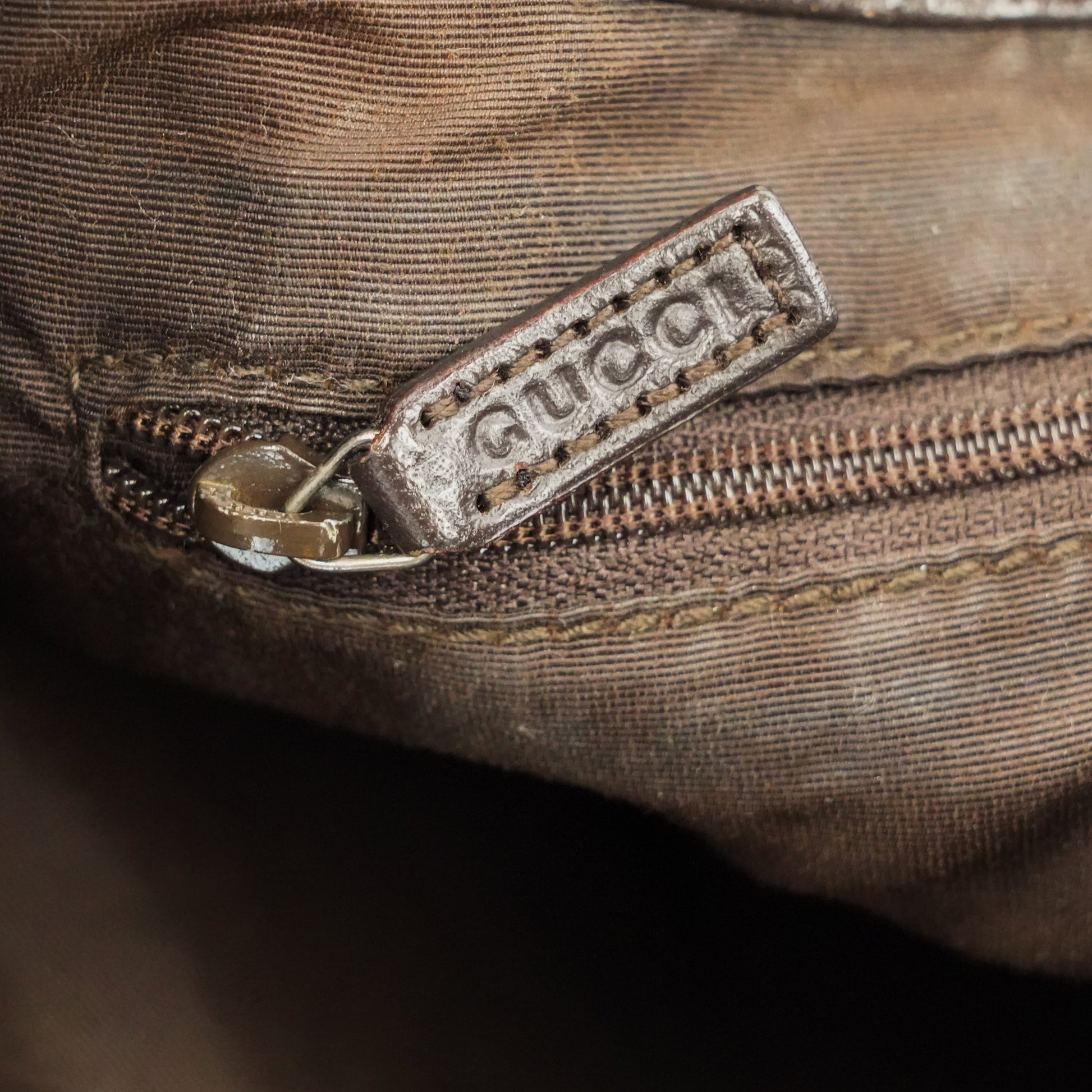 Gucci Jackie Brown GG Canvas Shoulder Bag - Silver Hardware - St. Luxe