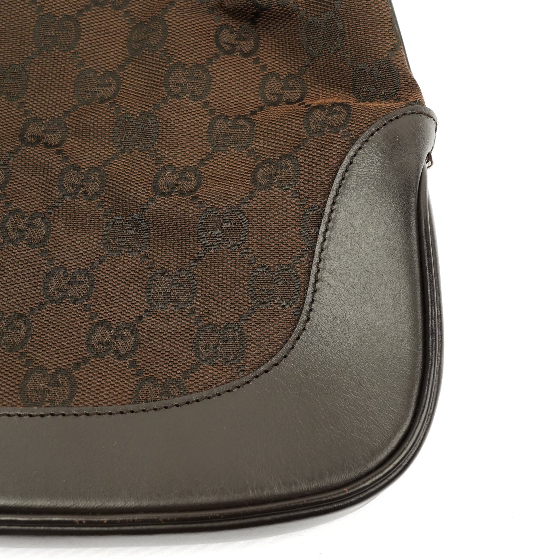Gucci Jackie Brown GG Canvas Shoulder Bag - Silver Hardware - St. Luxe