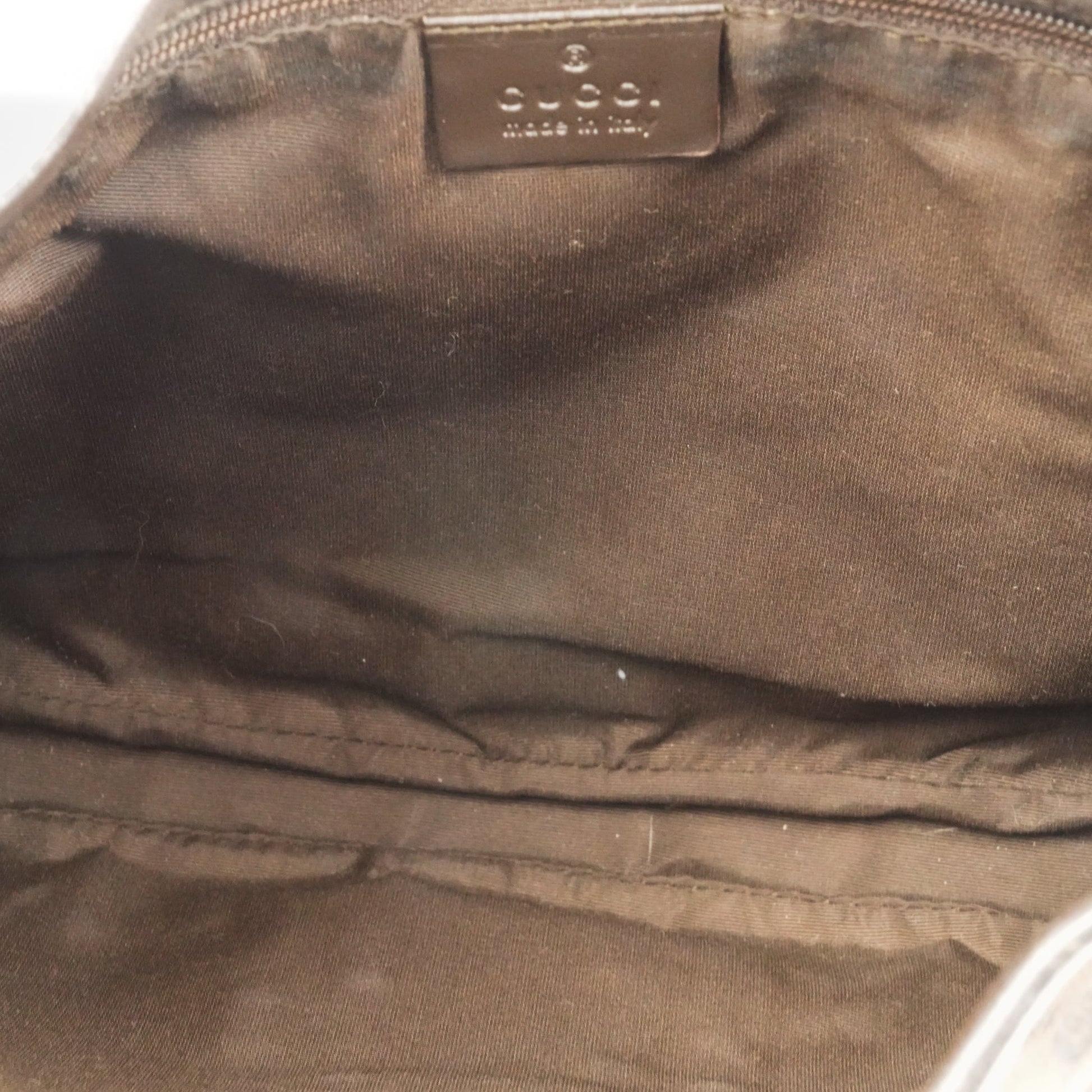 Gucci Jackie Brown GG Canvas Shoulder Bag - Silver Hardware - St. Luxe