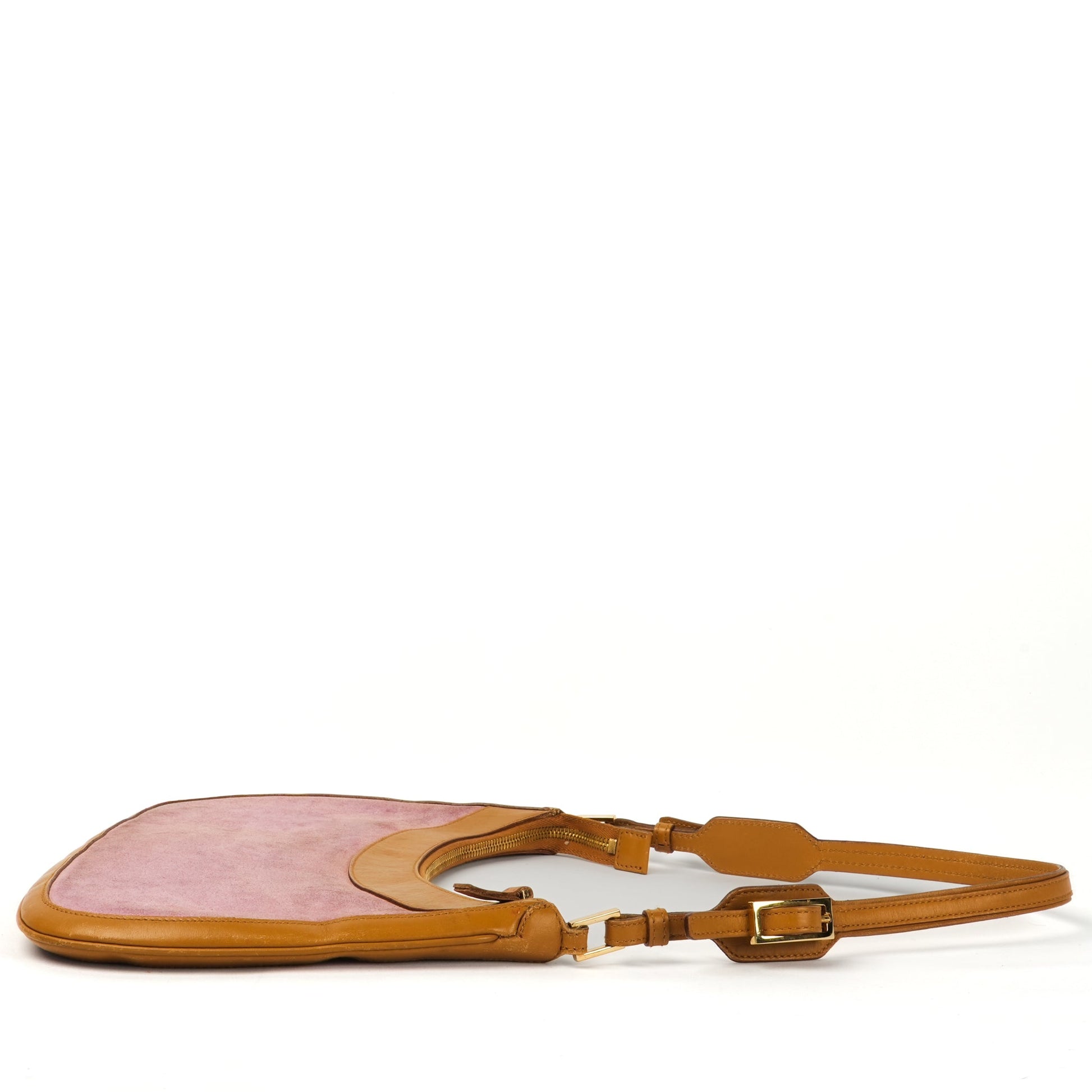 Gucci - Jackie Pink Suede Shoulder Bag - St. Luxe