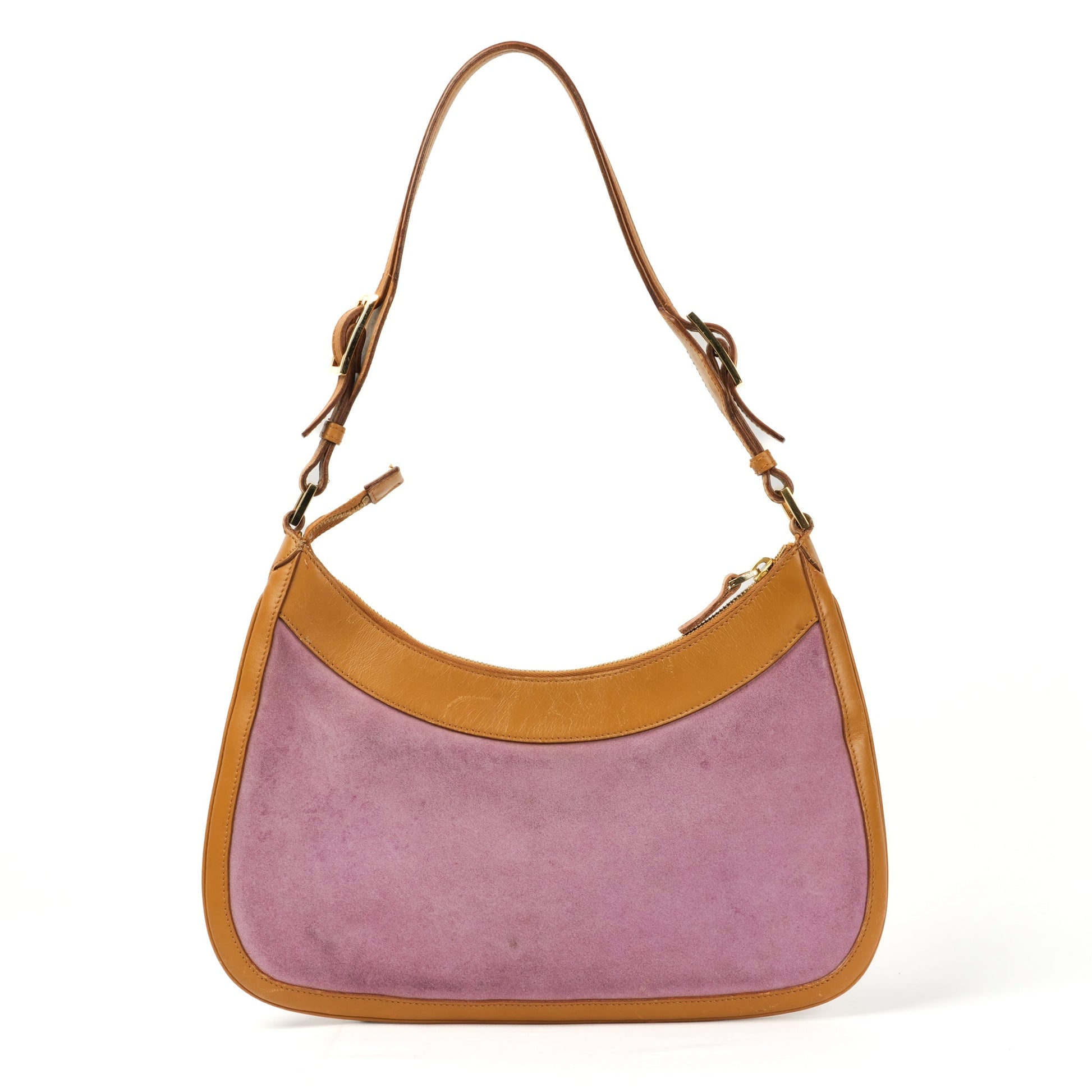 Gucci - Jackie Pink Suede Shoulder Bag - St. Luxe