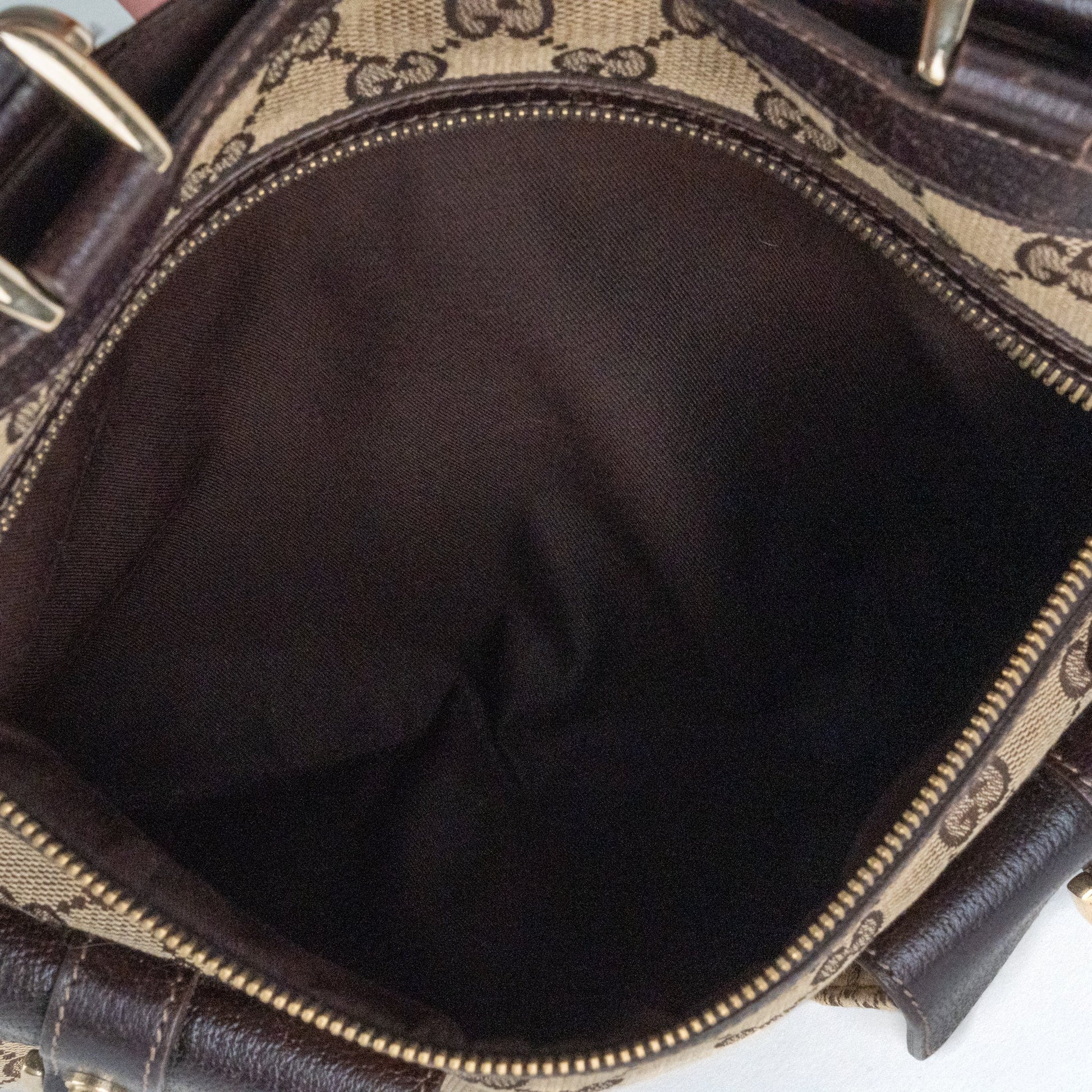 Gucci Monogram Abbey D Ring Tote Brown - St. Luxe