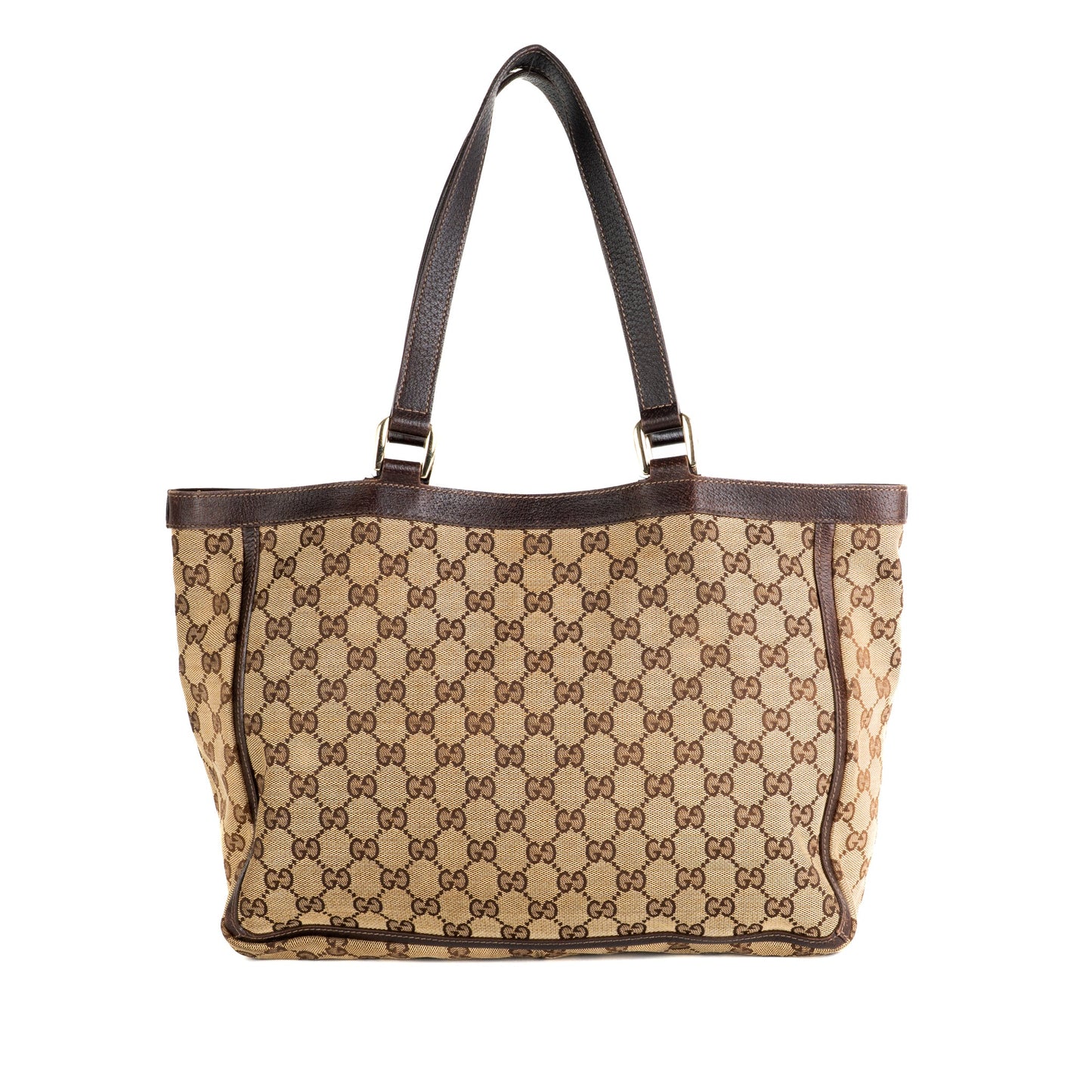 Gucci Monogram Abbey D Ring Tote Brown - St. Luxe