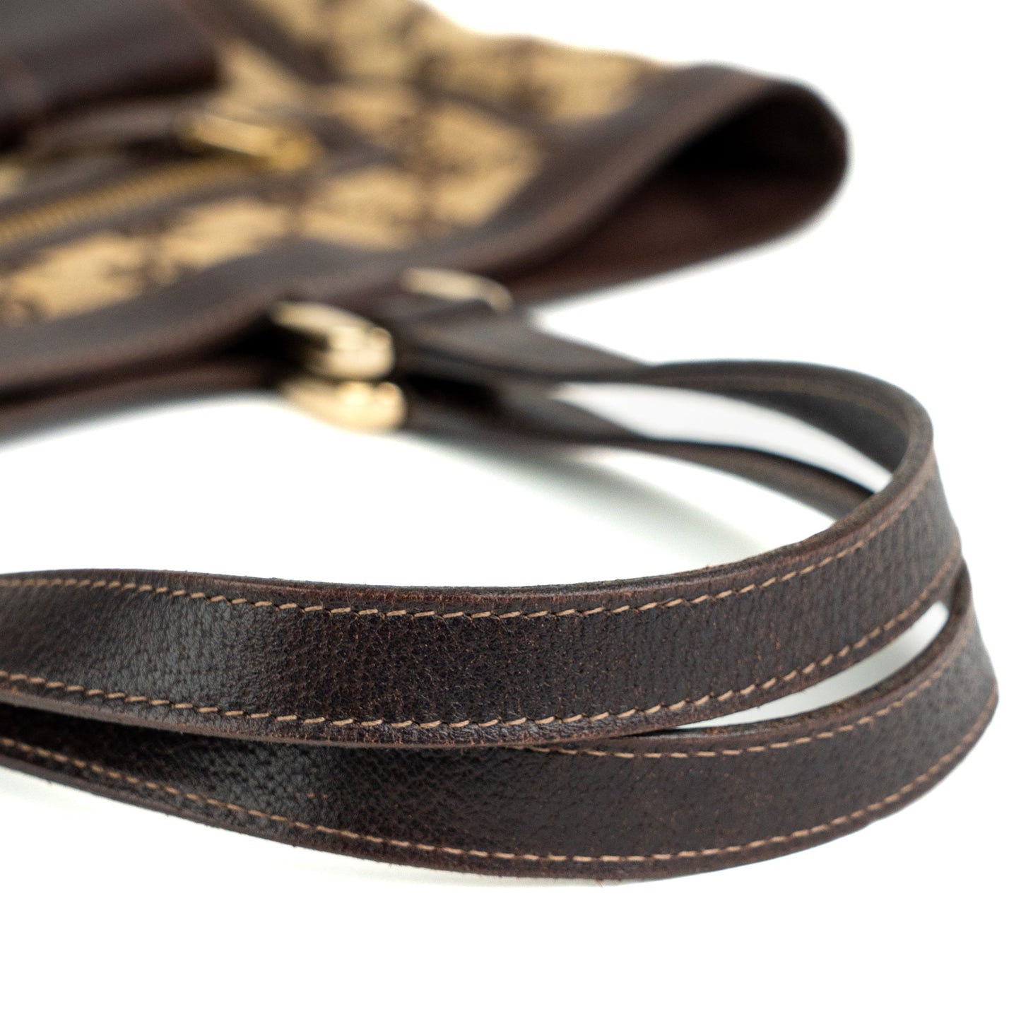 Gucci Monogram Abbey D Ring Tote Brown - St. Luxe
