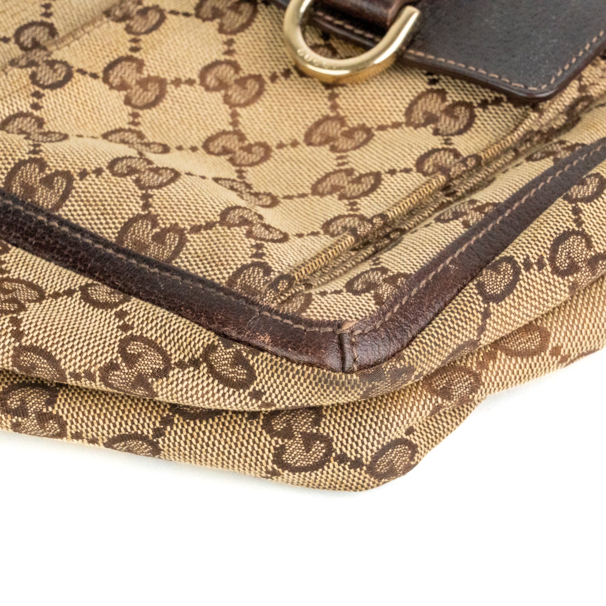 Gucci Monogram Abbey D Ring Tote Brown - St. Luxe