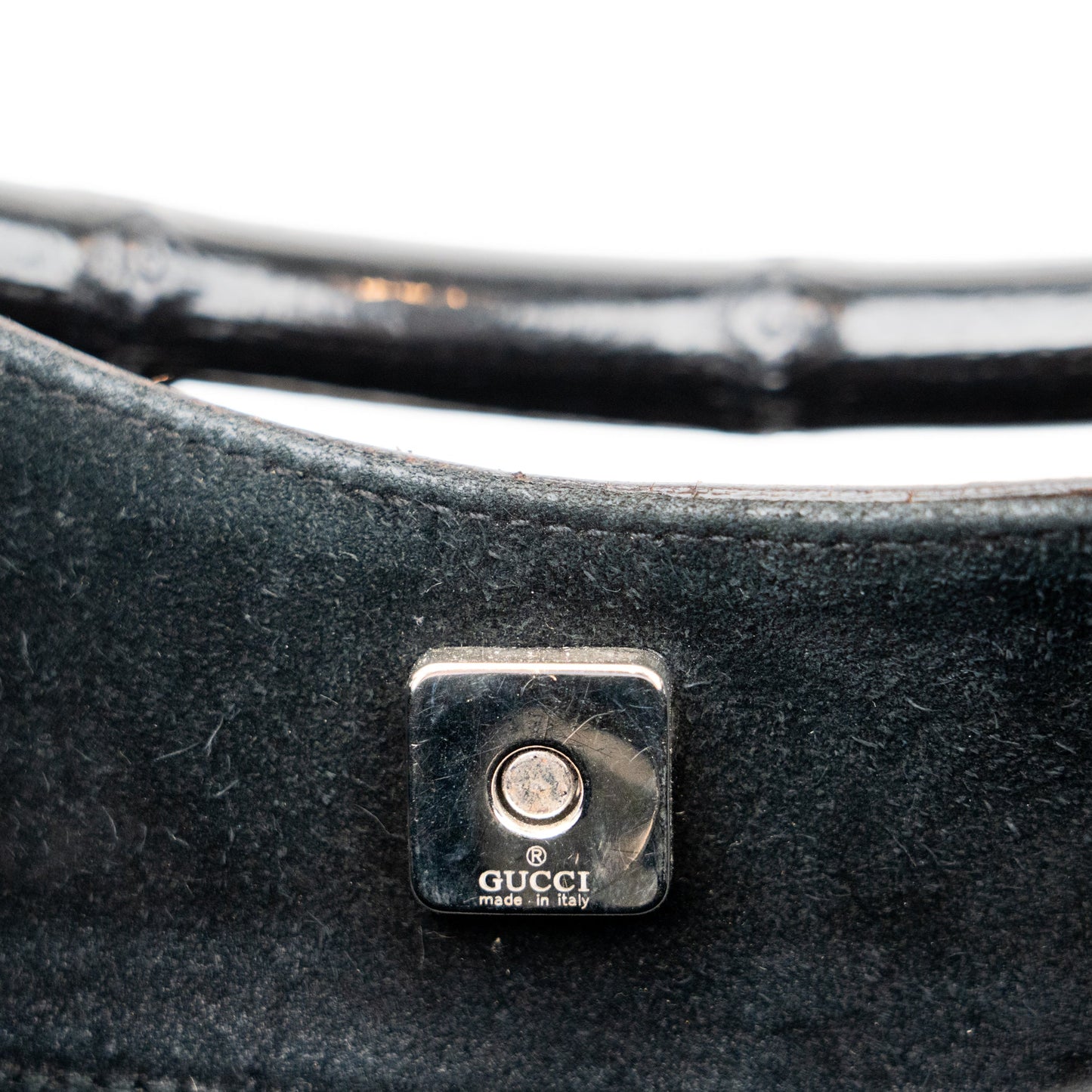 Gucci Suede Bamboo Shoulder Bag - St. Luxe