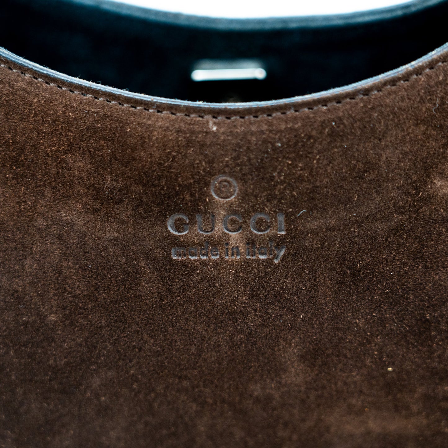 Gucci Suede Bamboo Shoulder Bag - St. Luxe