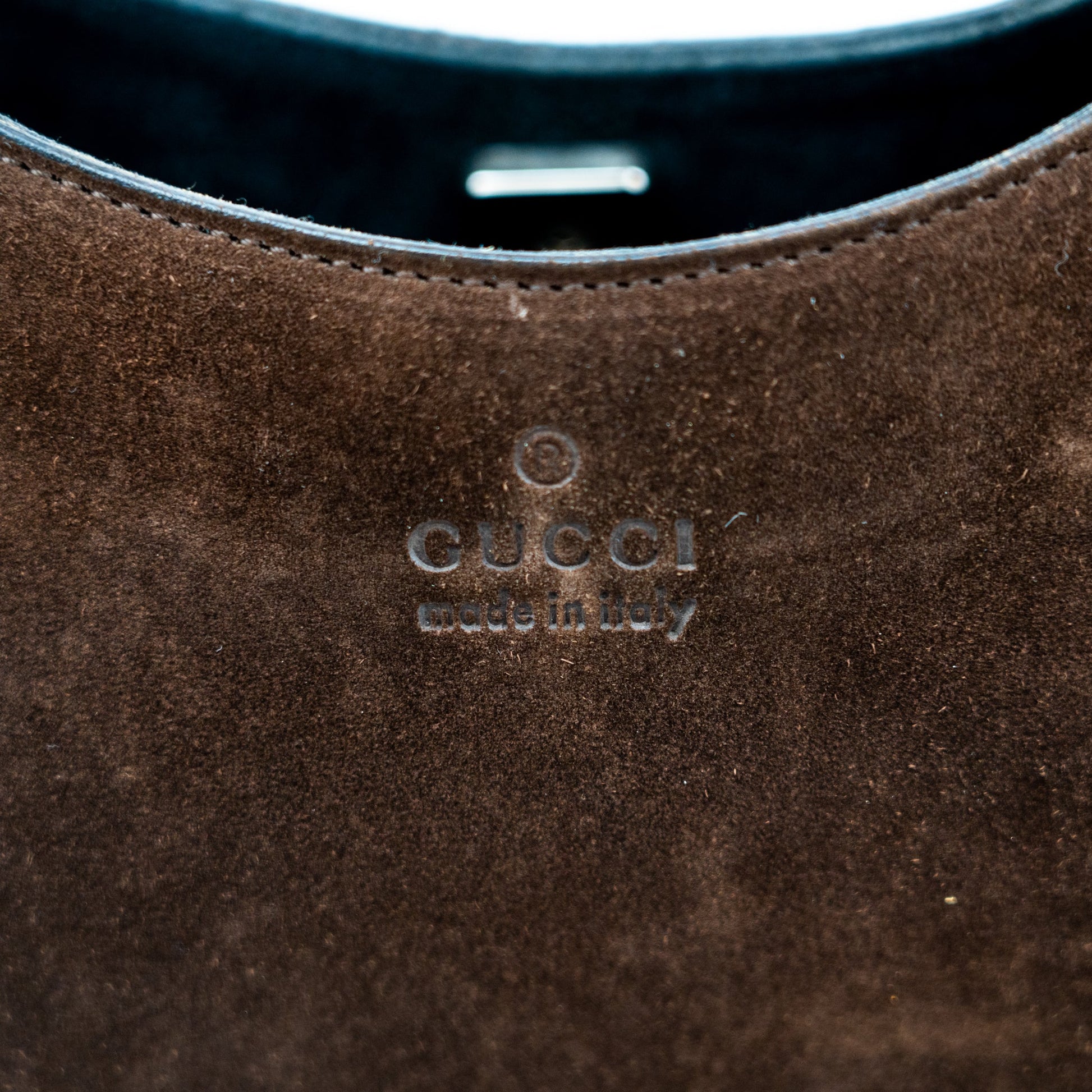 Gucci Suede Bamboo Shoulder Bag - St. Luxe