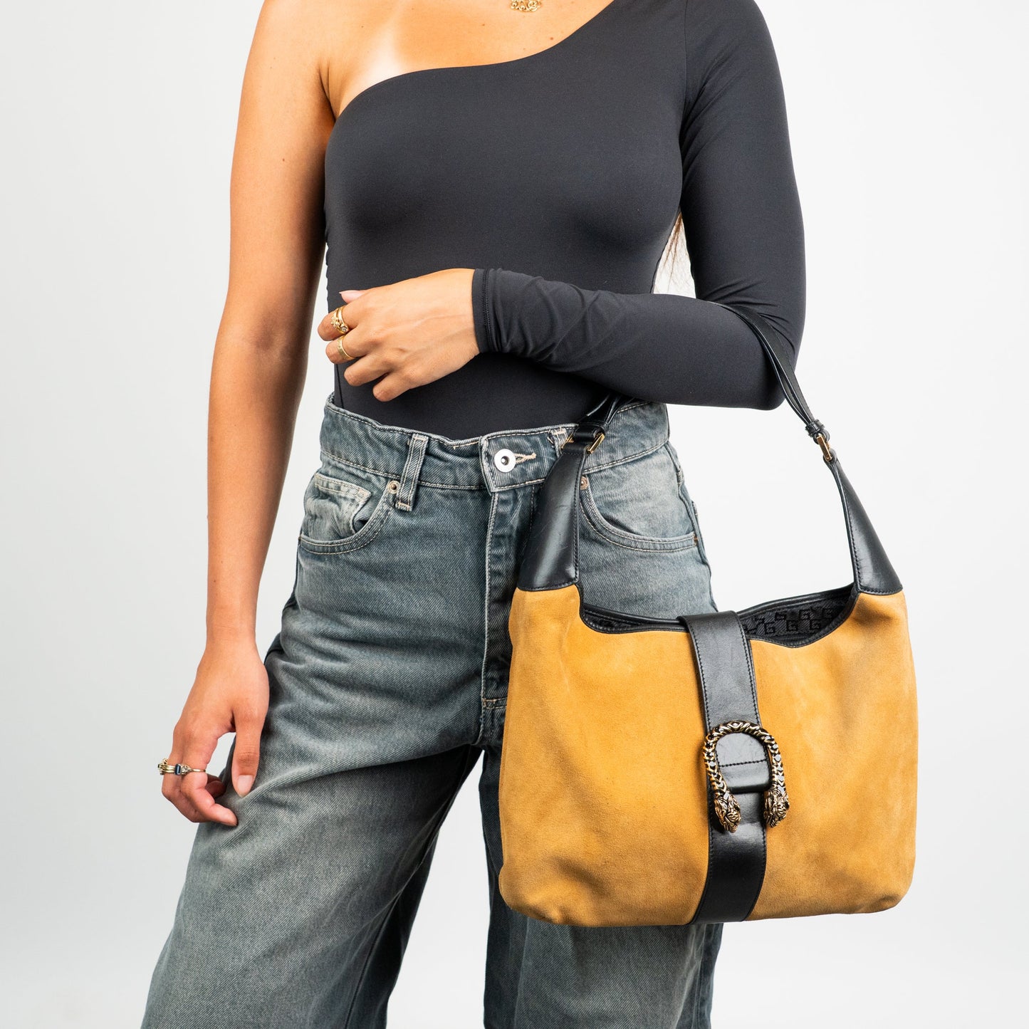 Gucci Suede Dionysus Shoulder Bag - St. Luxe