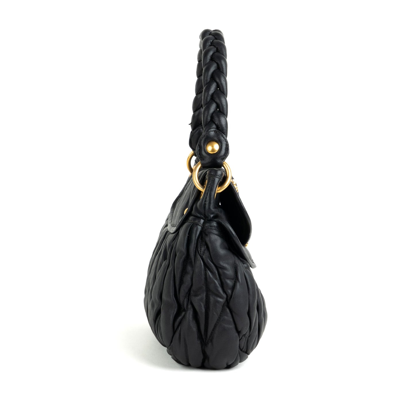 Miu Miu Matelassé Nappa Leather Coffer Hobo Bag - St. Luxe