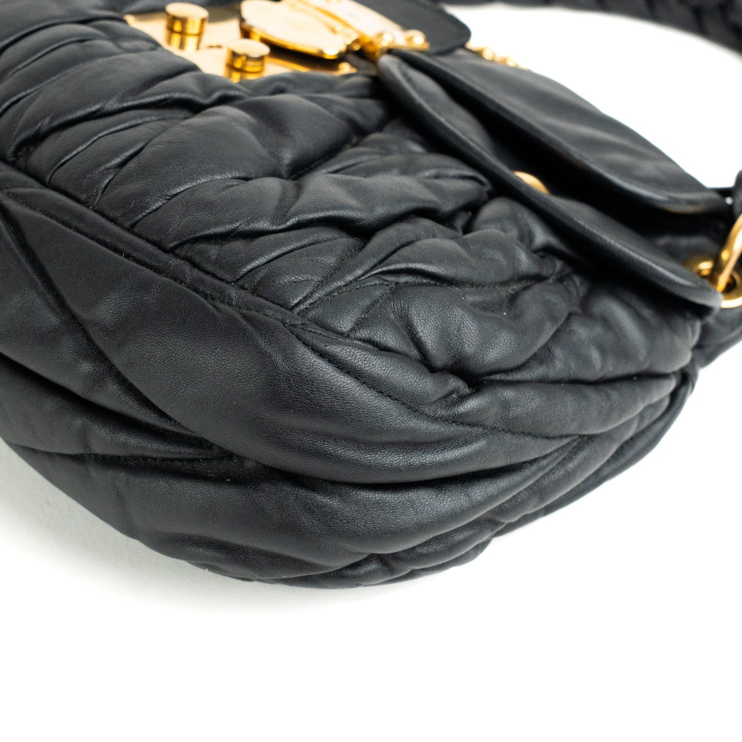 Miu Miu Matelassé Nappa Leather Coffer Hobo Bag - St. Luxe