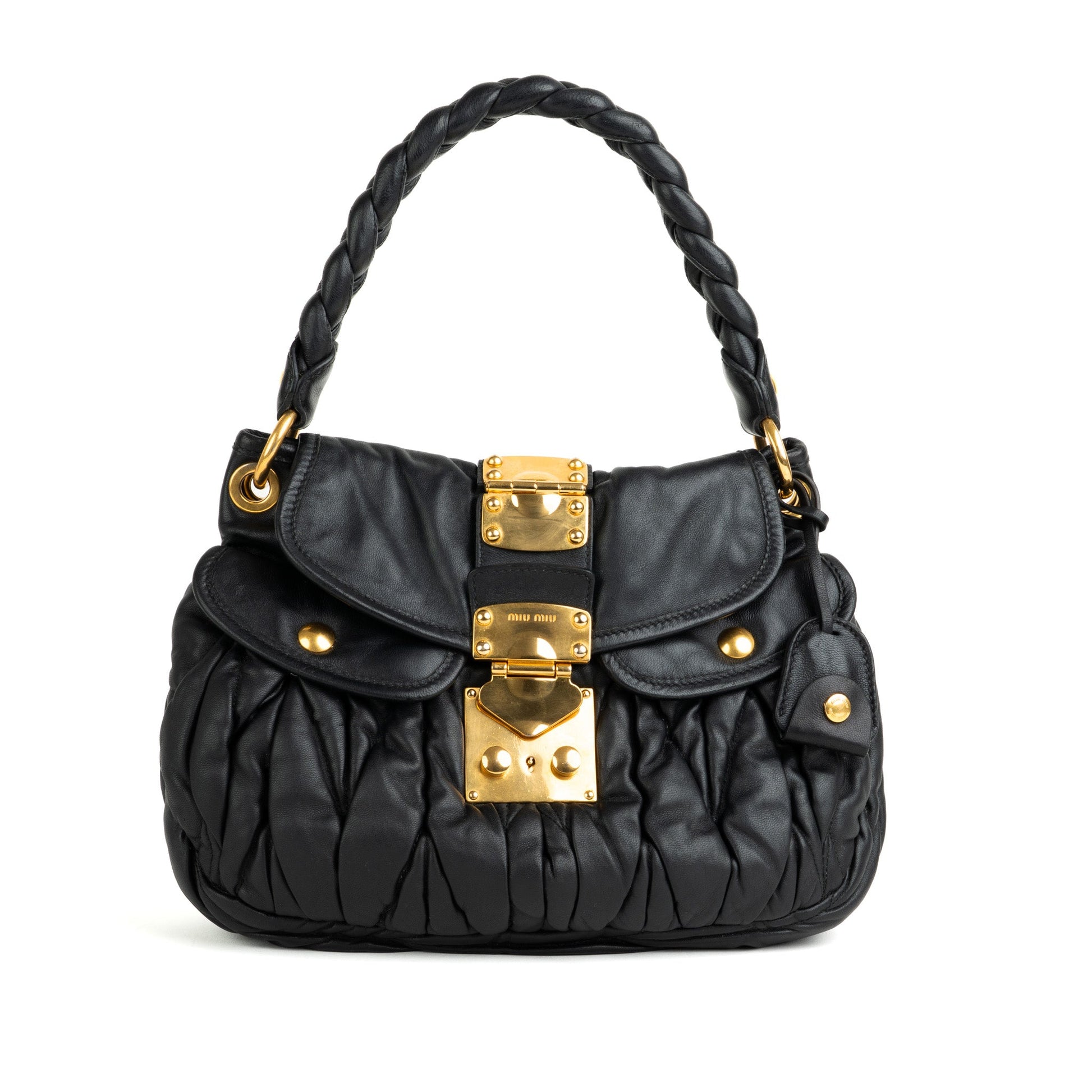 Miu Miu Matelassé Nappa Leather Coffer Hobo Bag - St. Luxe