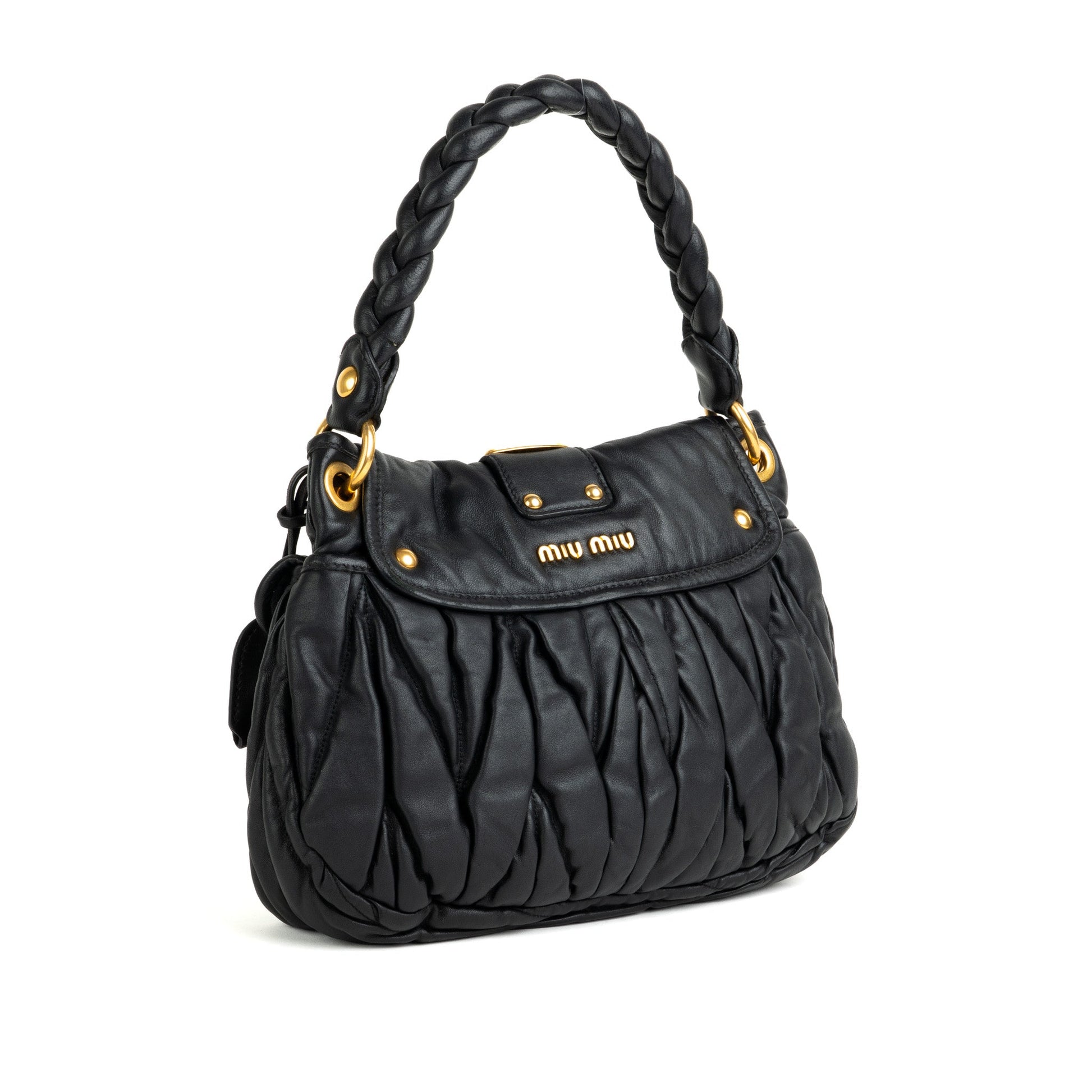 Miu Miu Matelassé Nappa Leather Coffer Hobo Bag - St. Luxe