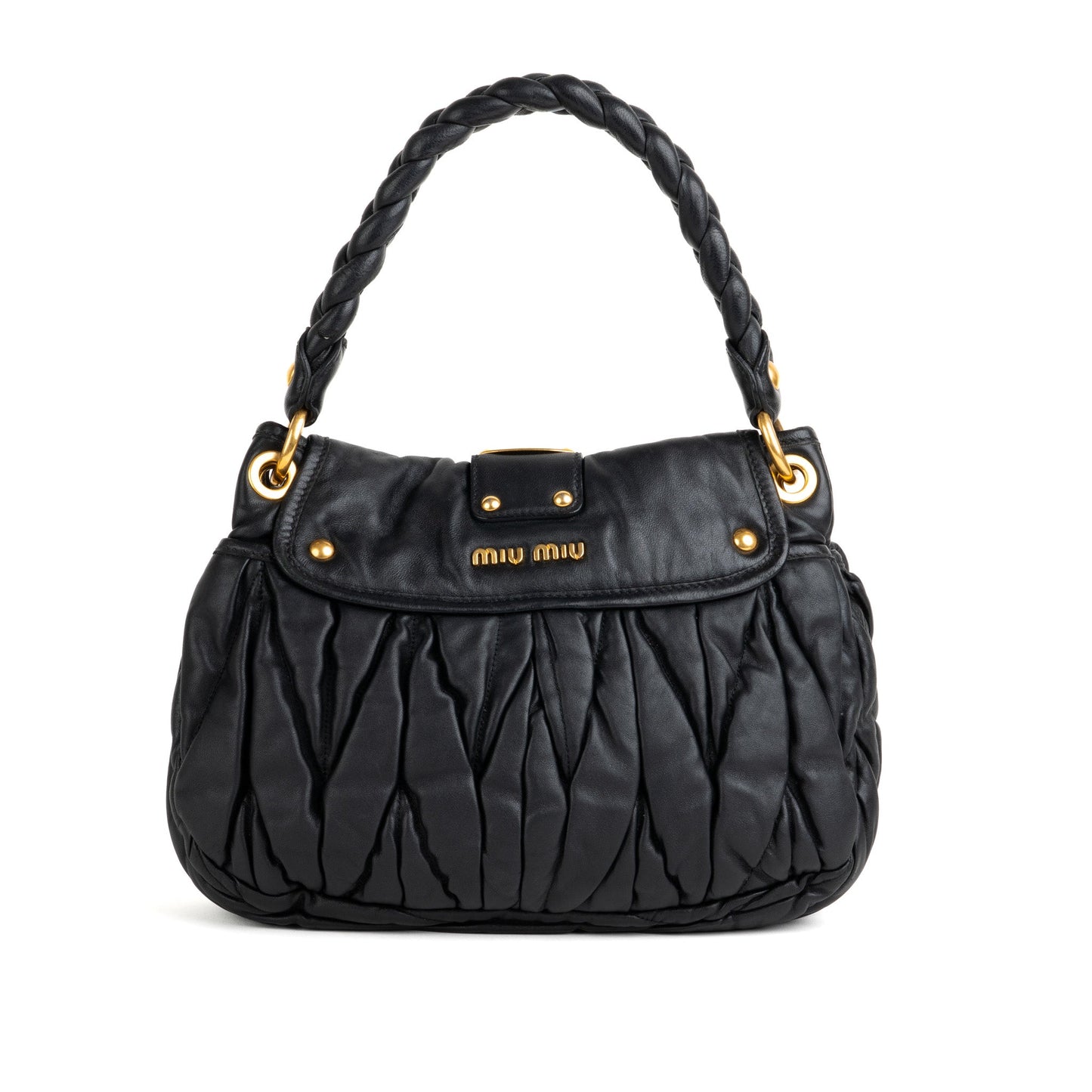 Miu Miu Matelassé Nappa Leather Coffer Hobo Bag - St. Luxe