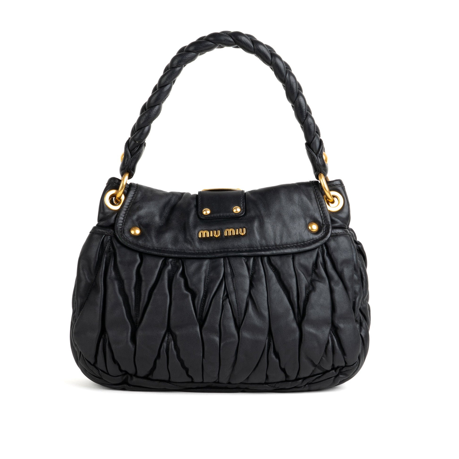 Miu Miu Matelassé Nappa Leather Coffer Hobo Bag - St. Luxe