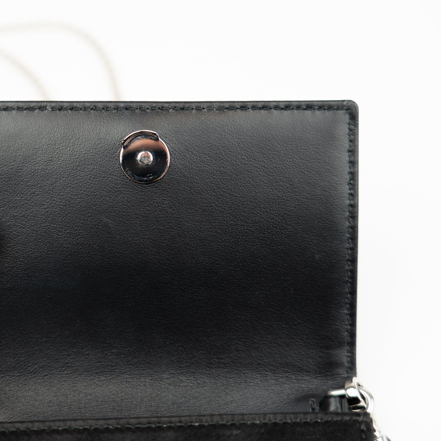 Prada Crystal Leather Chain Card Holder - St. Luxe