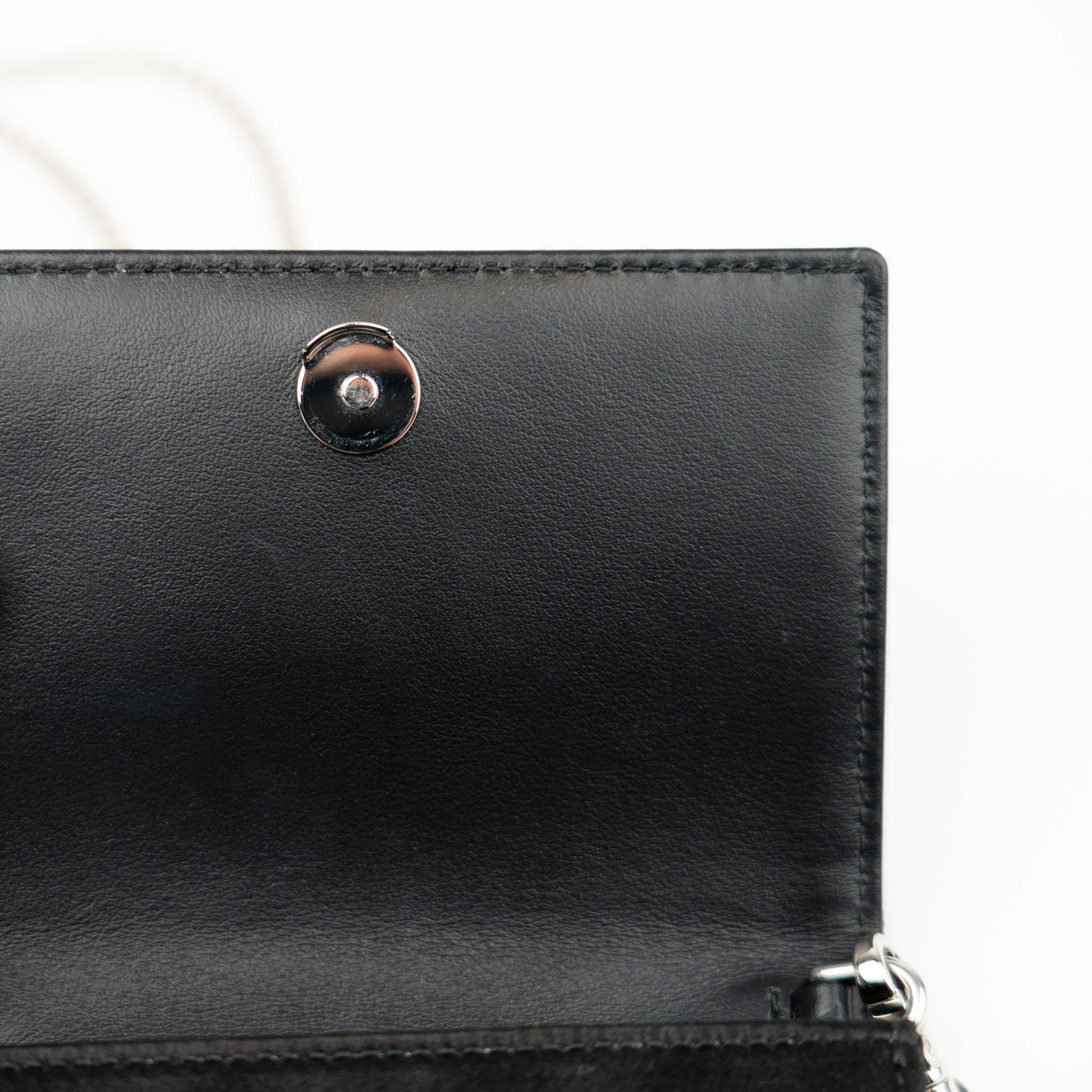 Prada Crystal Leather Chain Card Holder - St. Luxe