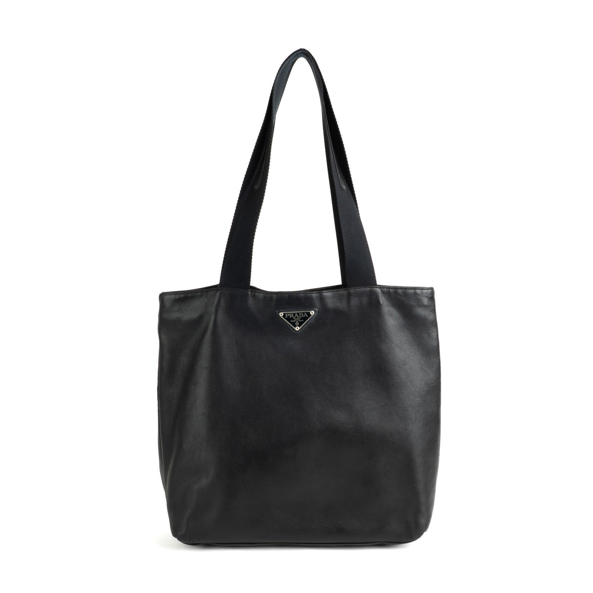 Prada Nappa City Black Leather Tote Bag - St. Luxe