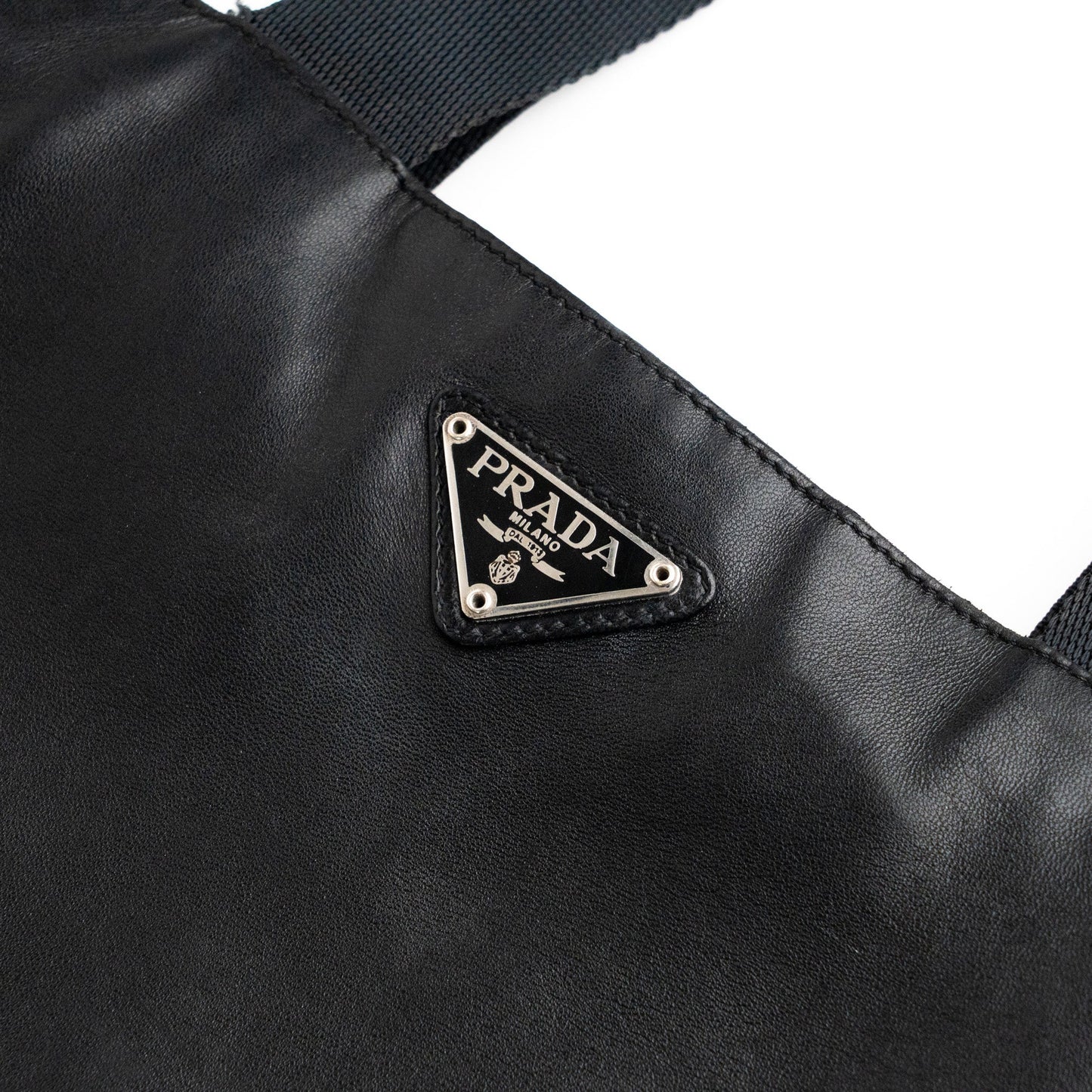 Prada Nappa City Black Leather Tote Bag - St. Luxe