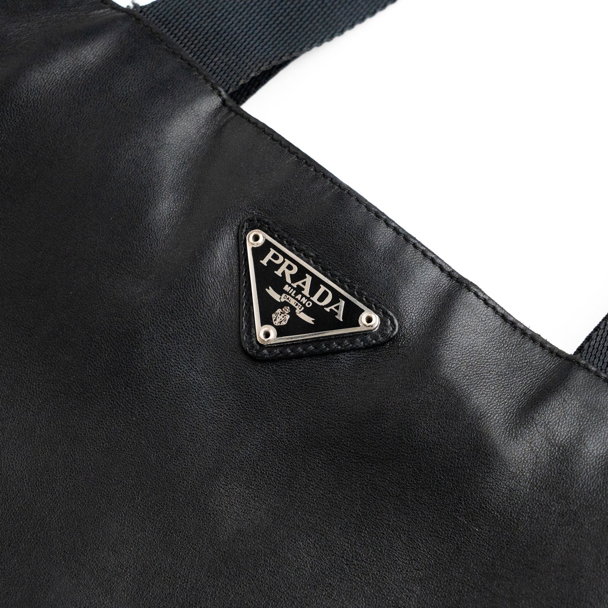 Prada Nappa City Black Leather Tote Bag - St. Luxe