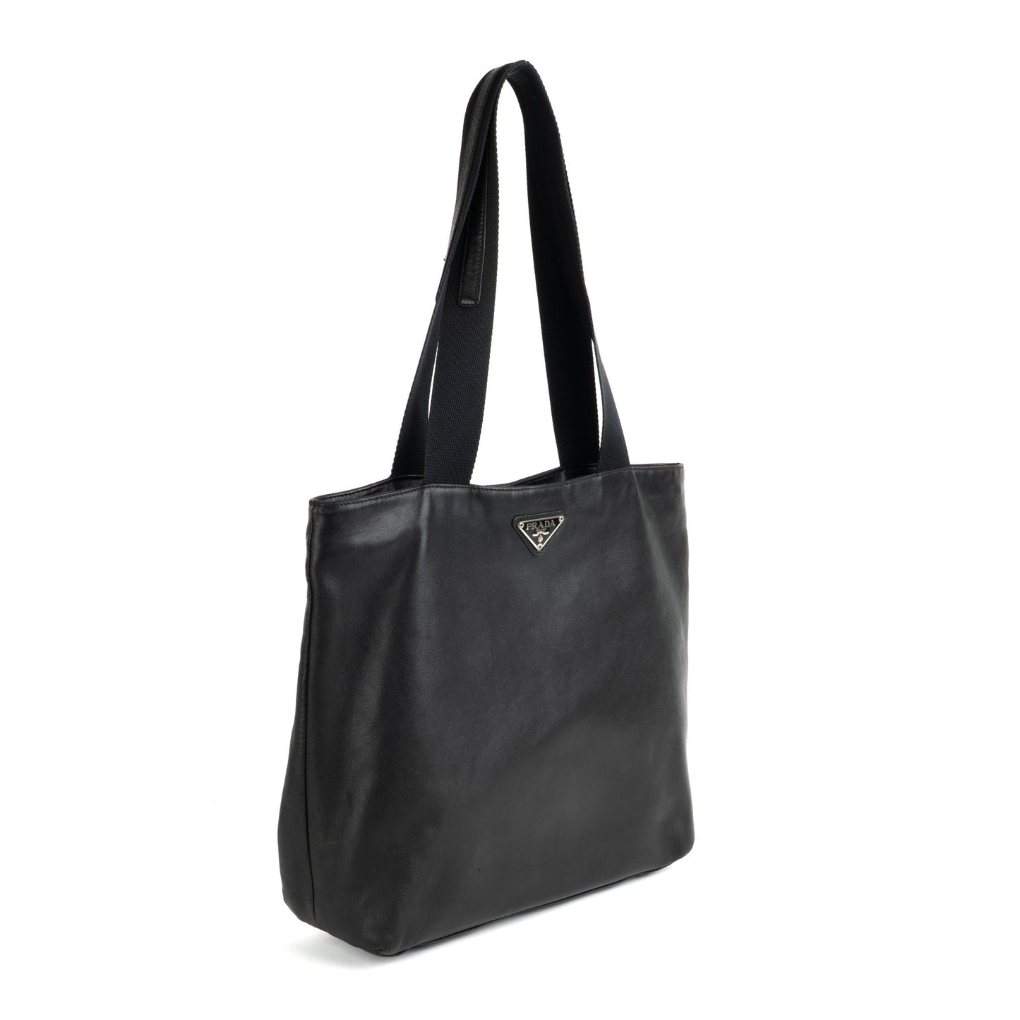 Prada Nappa City Black Leather Tote Bag - St. Luxe